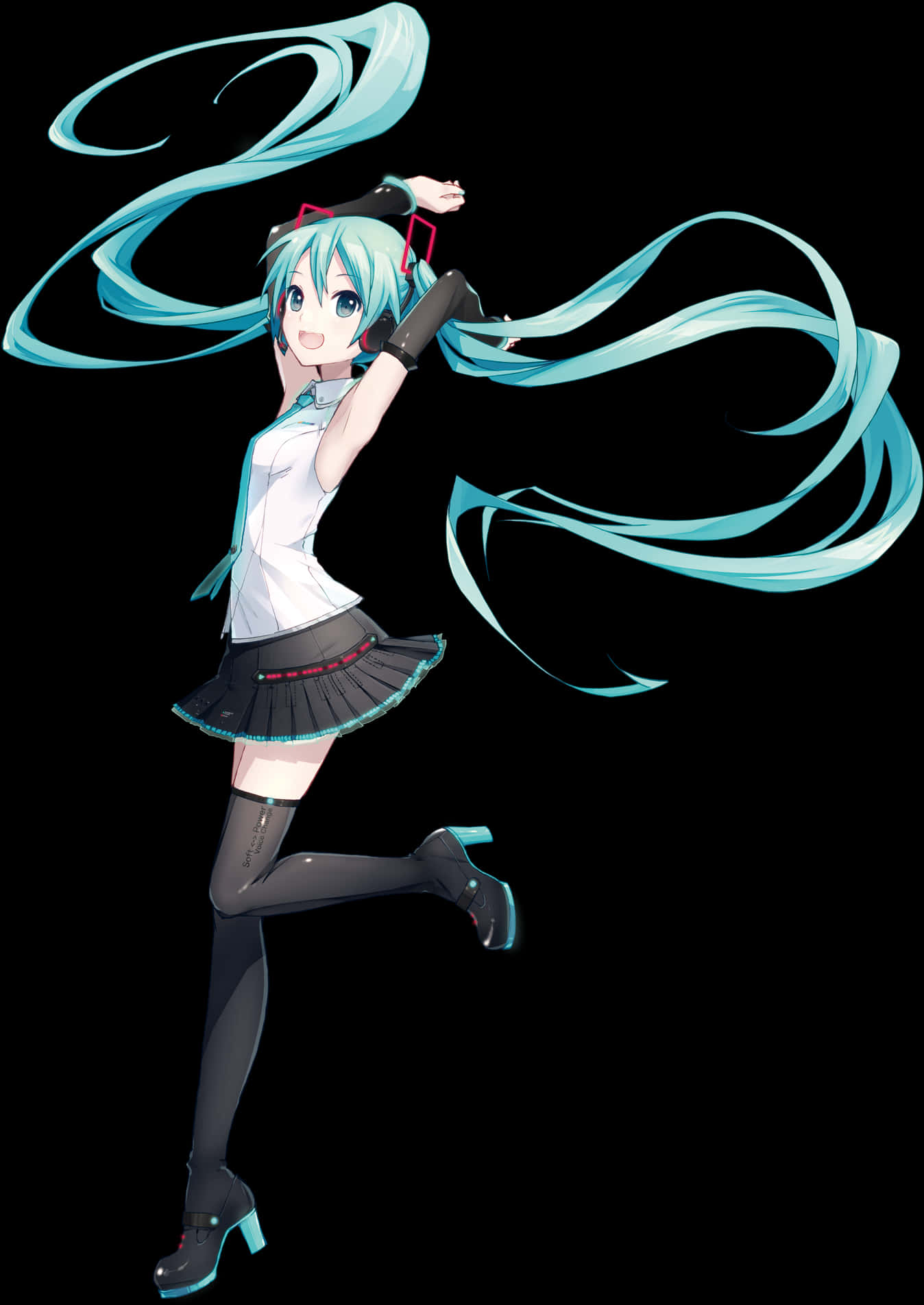初音ミク ダイナミックポーズ 壁紙
