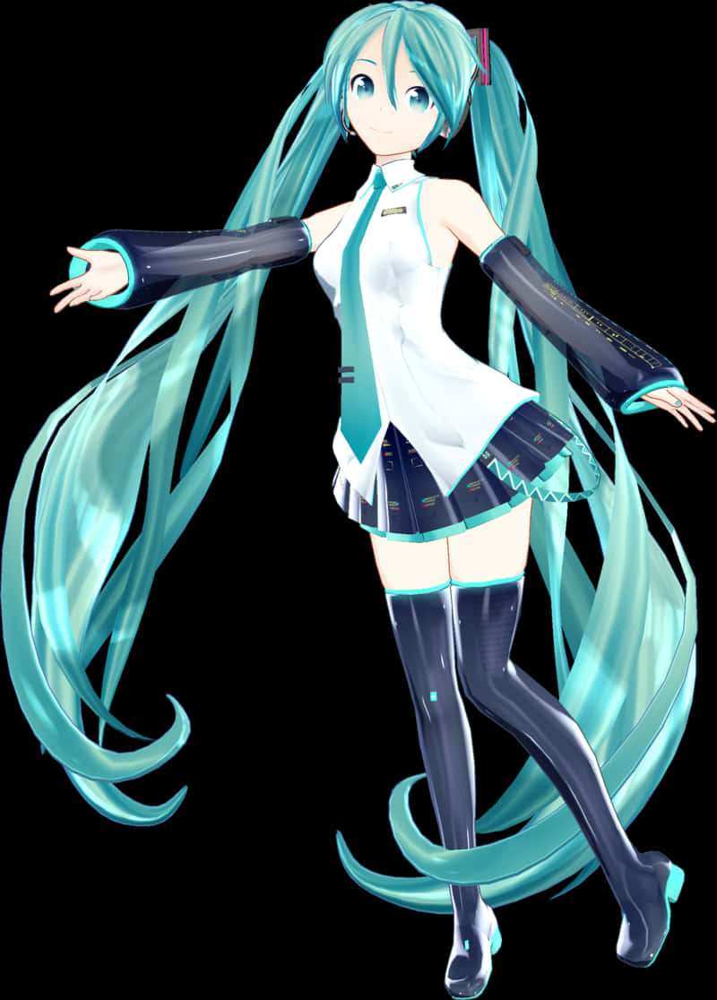 初音ミク バーチャルディーバポーズ 壁紙