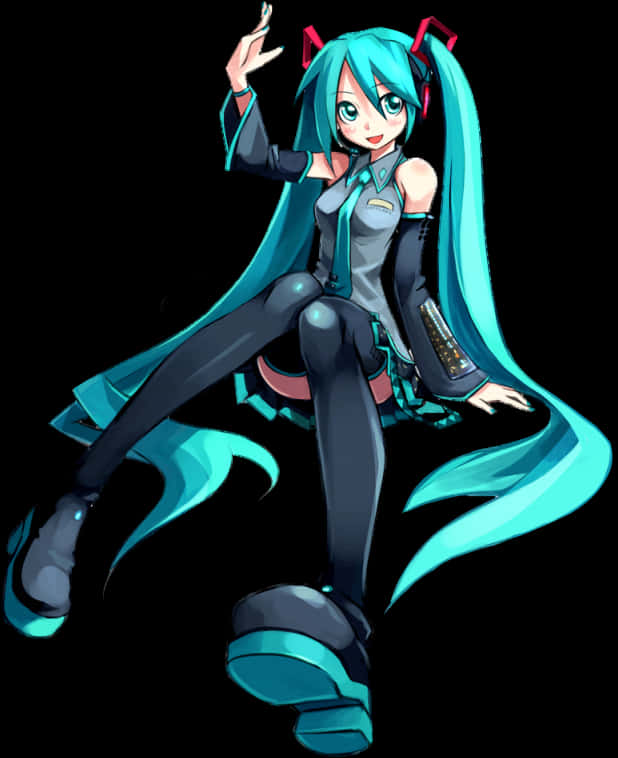 初音ミク ボーカロイド ポーズ 壁紙