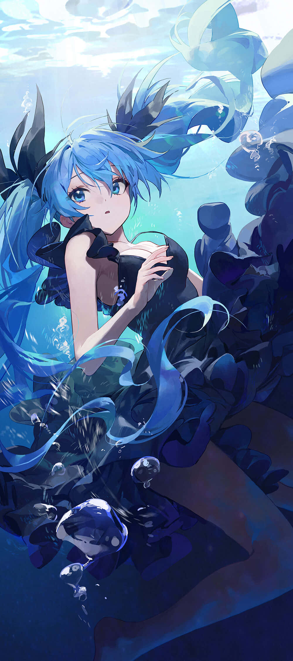 「この革新的な電話で初音ミクの世界を発見しよう！」 壁紙