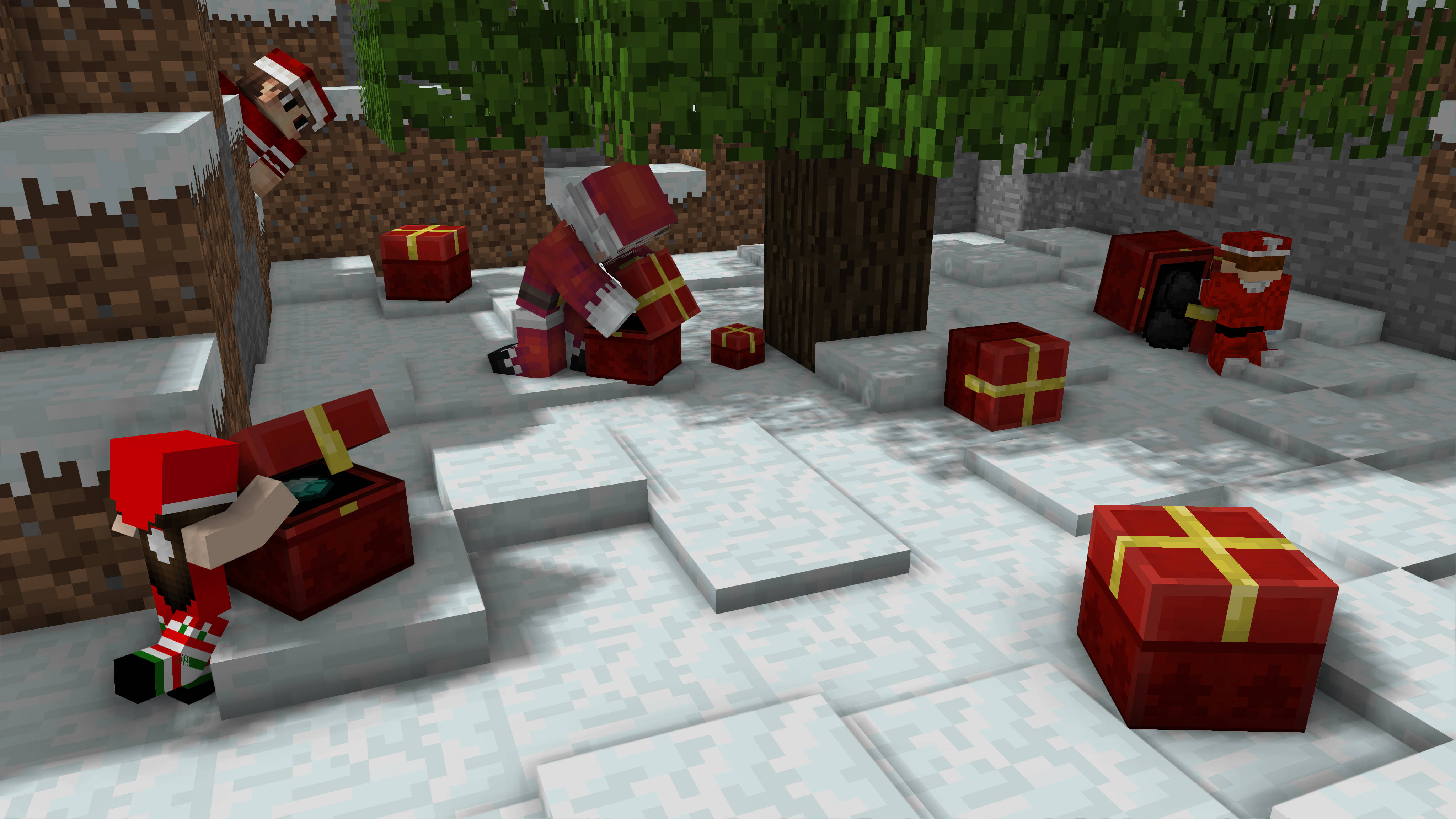 動くマインクラフト メリークリスマス 壁紙