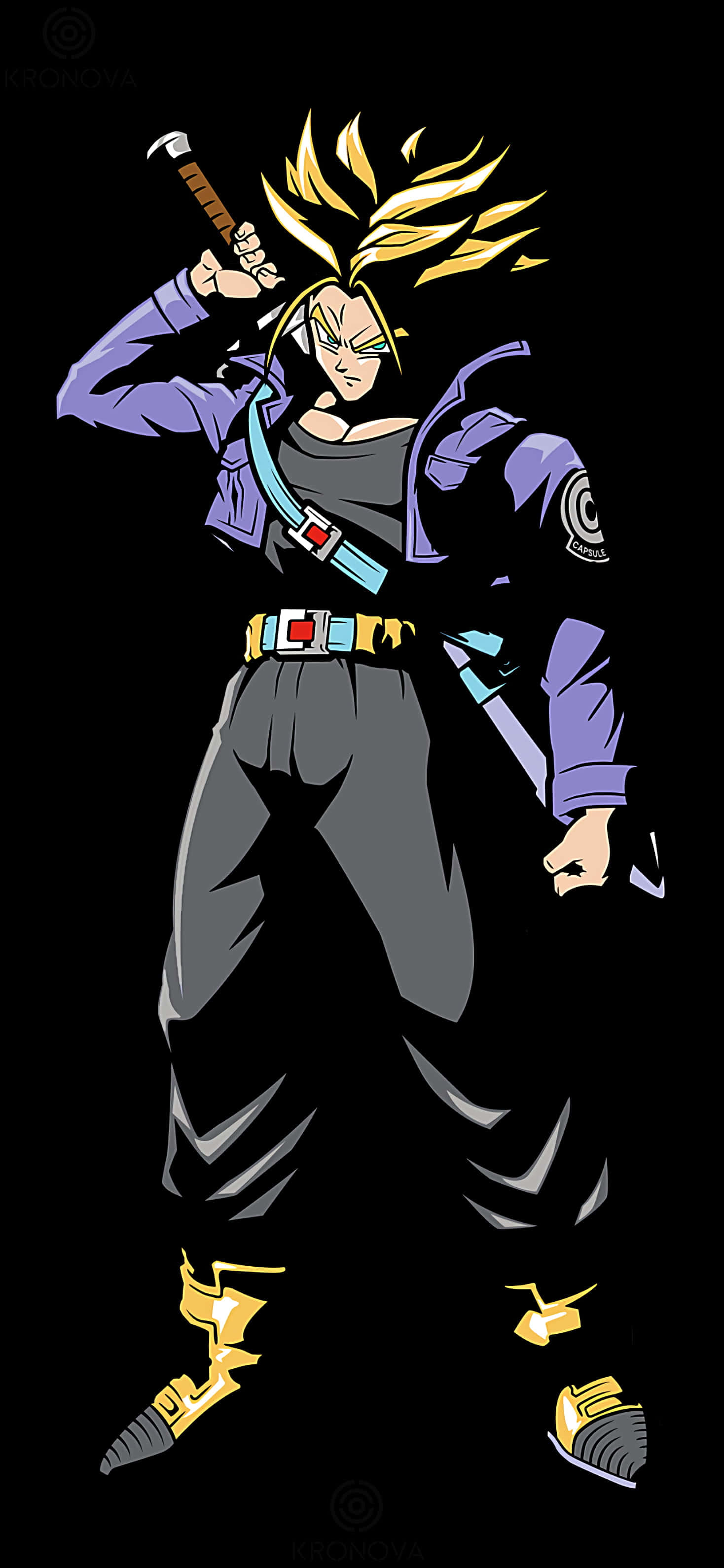 印象的な青いスーツを着た神秘の戦士 壁紙