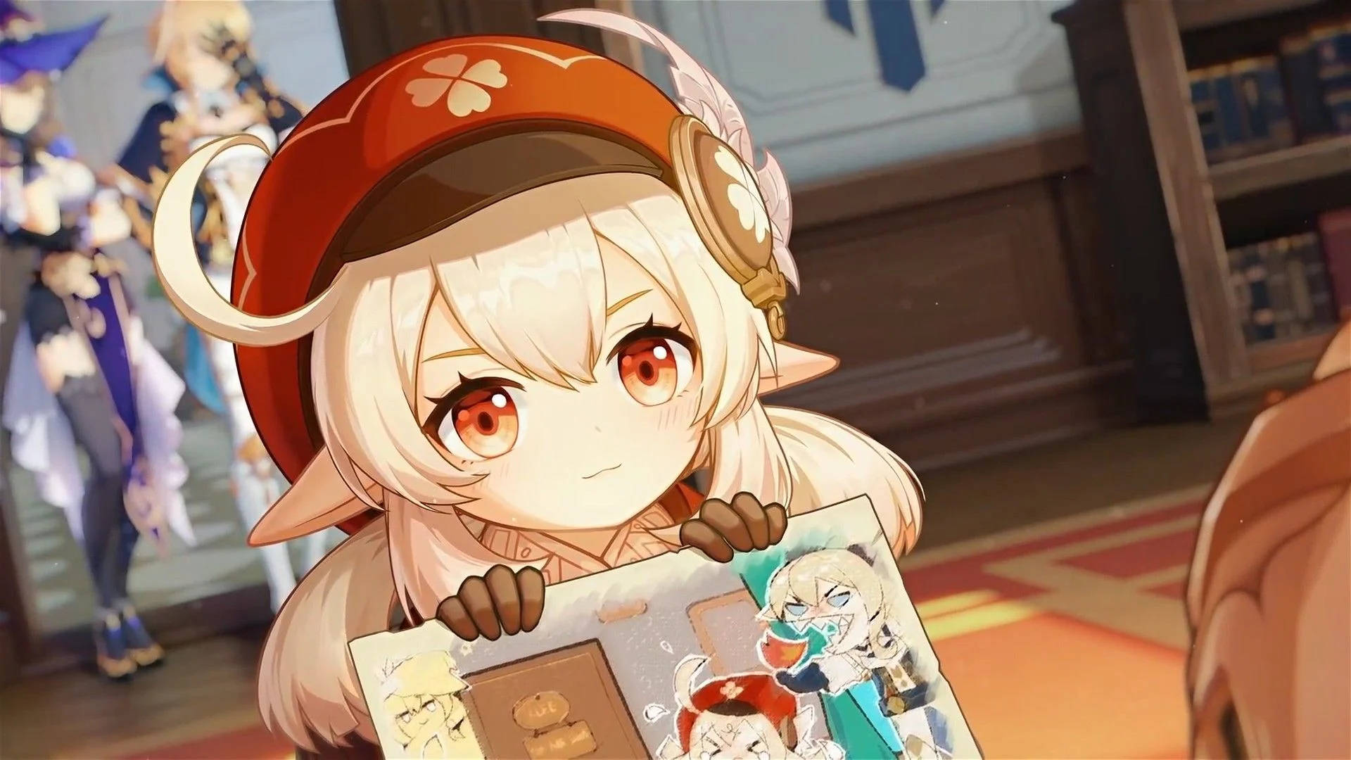 原神 クレー 絵を抱えて