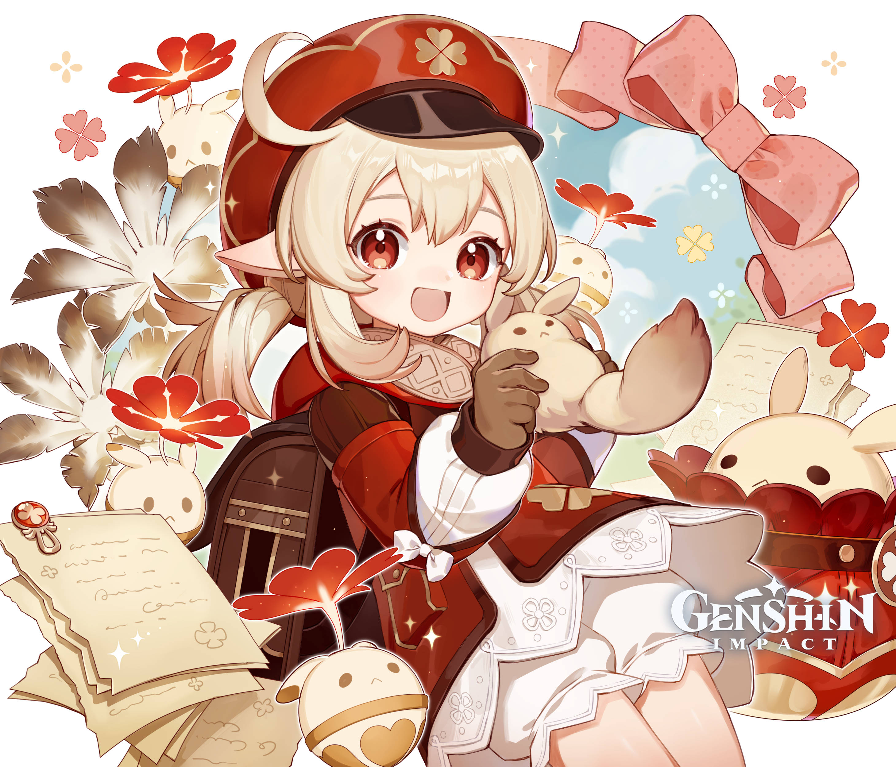 原神 クレーとドドコ 壁紙