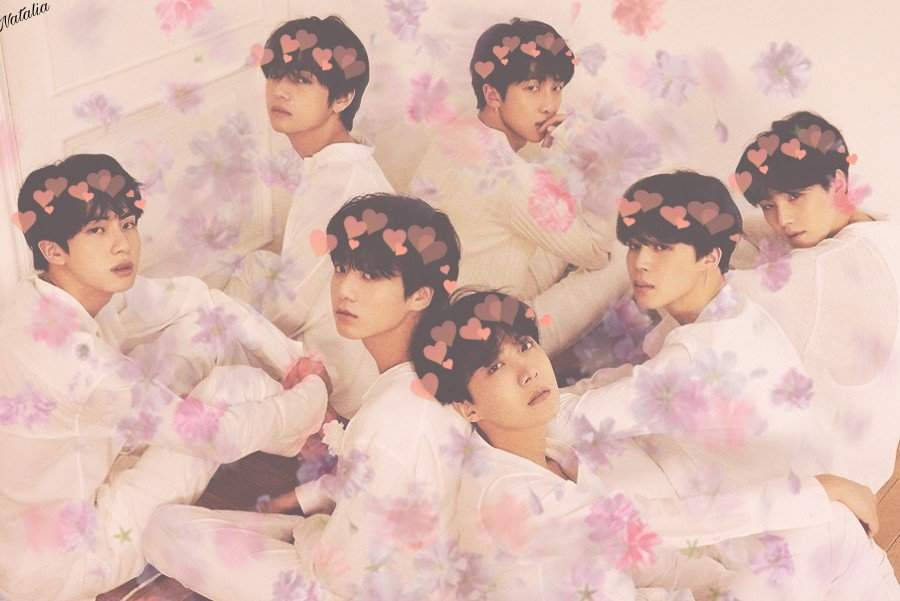 可愛いBTSグループ、ドリーミーハートフォトシュート 壁紙