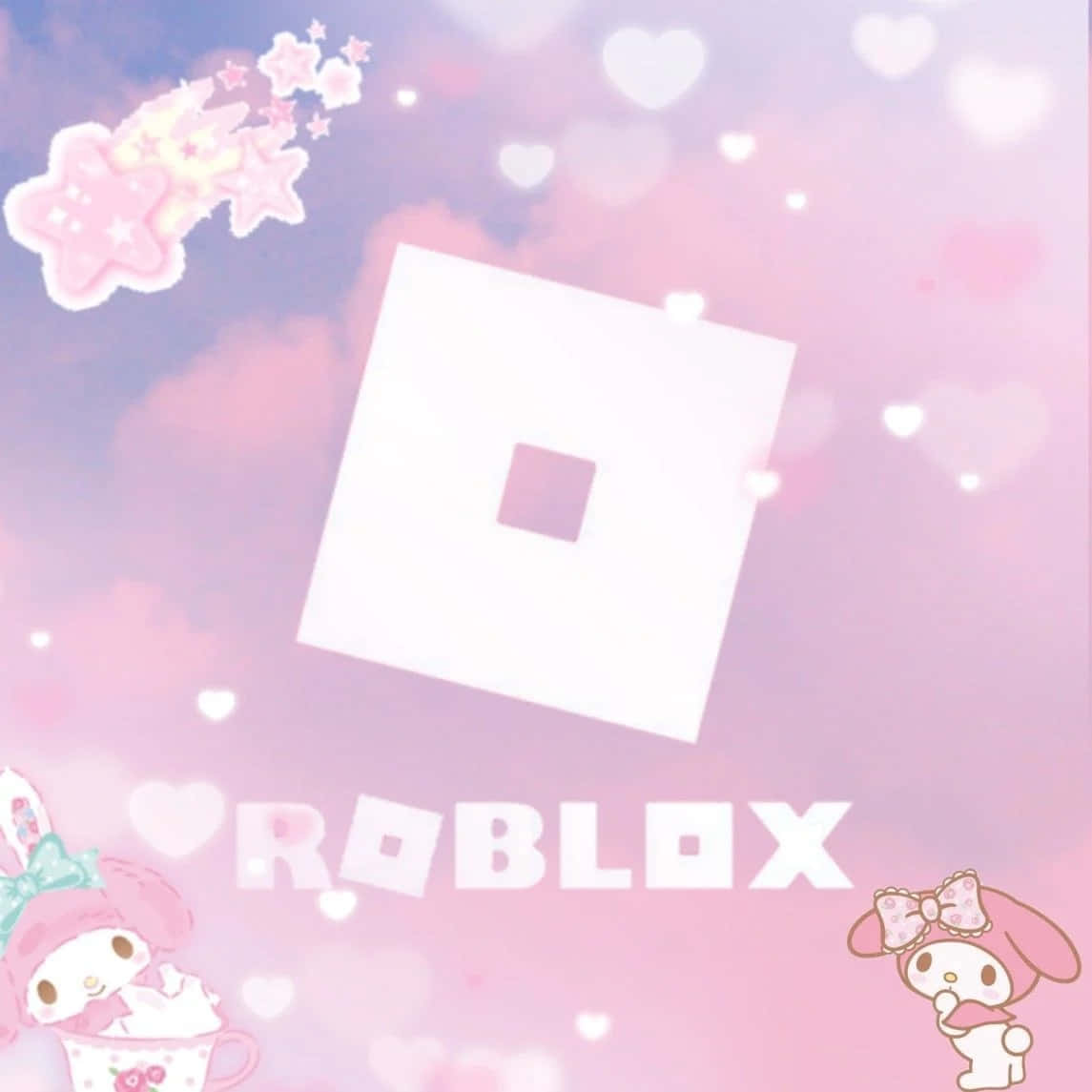 可愛いRobloxロゴの美的イラスト 壁紙