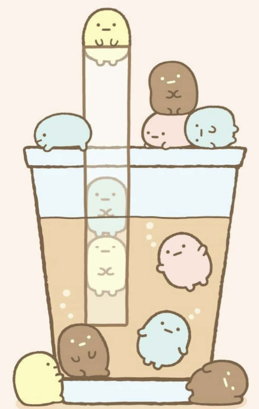 「可愛いキャラクターが溢れる、元気いっぱいのカワイイイラスト」 壁紙