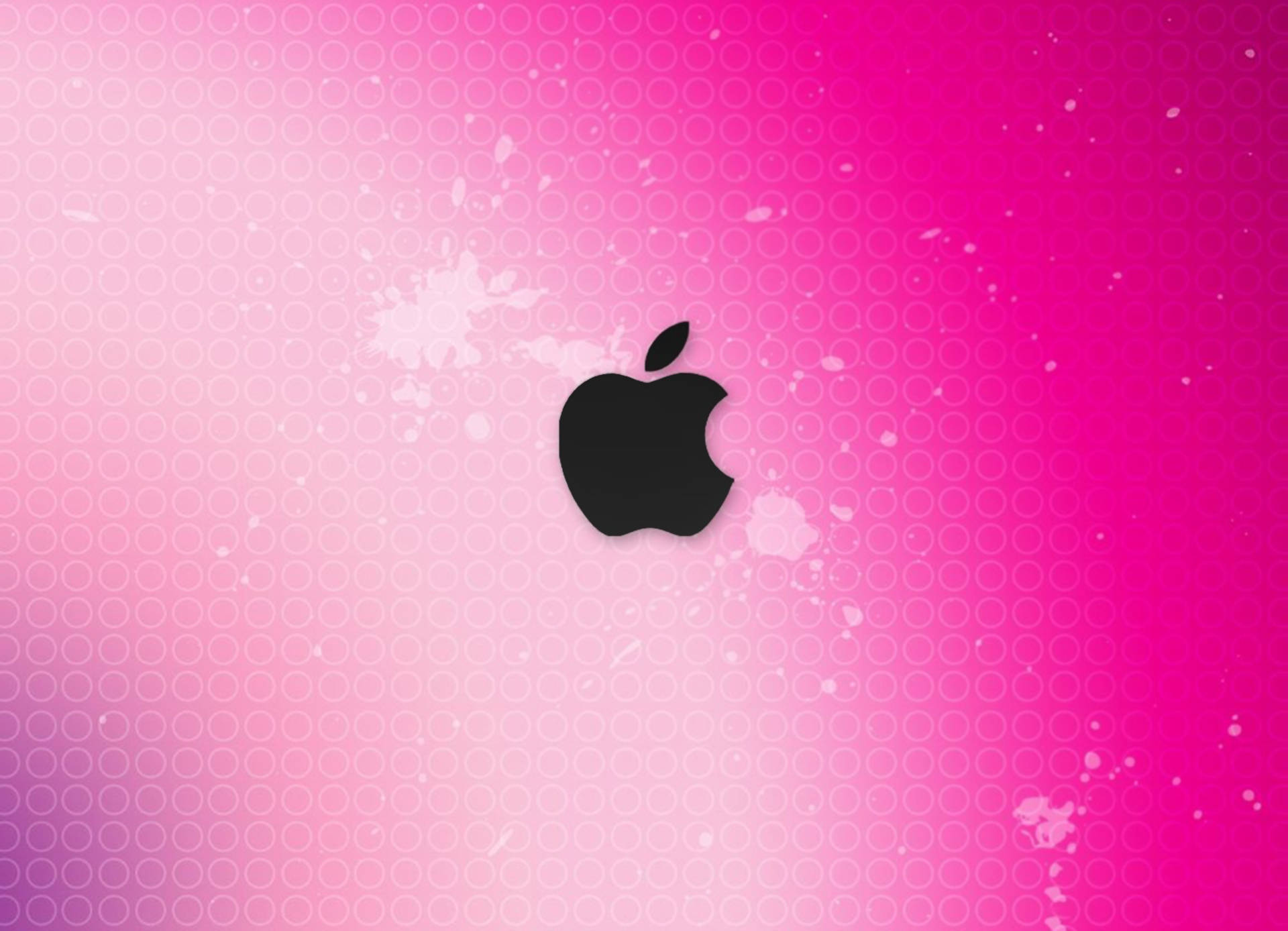 可愛いピンクのAppleロゴ 壁紙