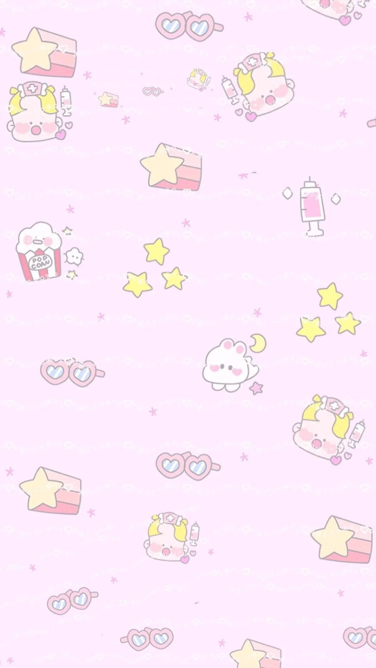 可愛いピンクのカワイイテーマiPad壁紙 壁紙