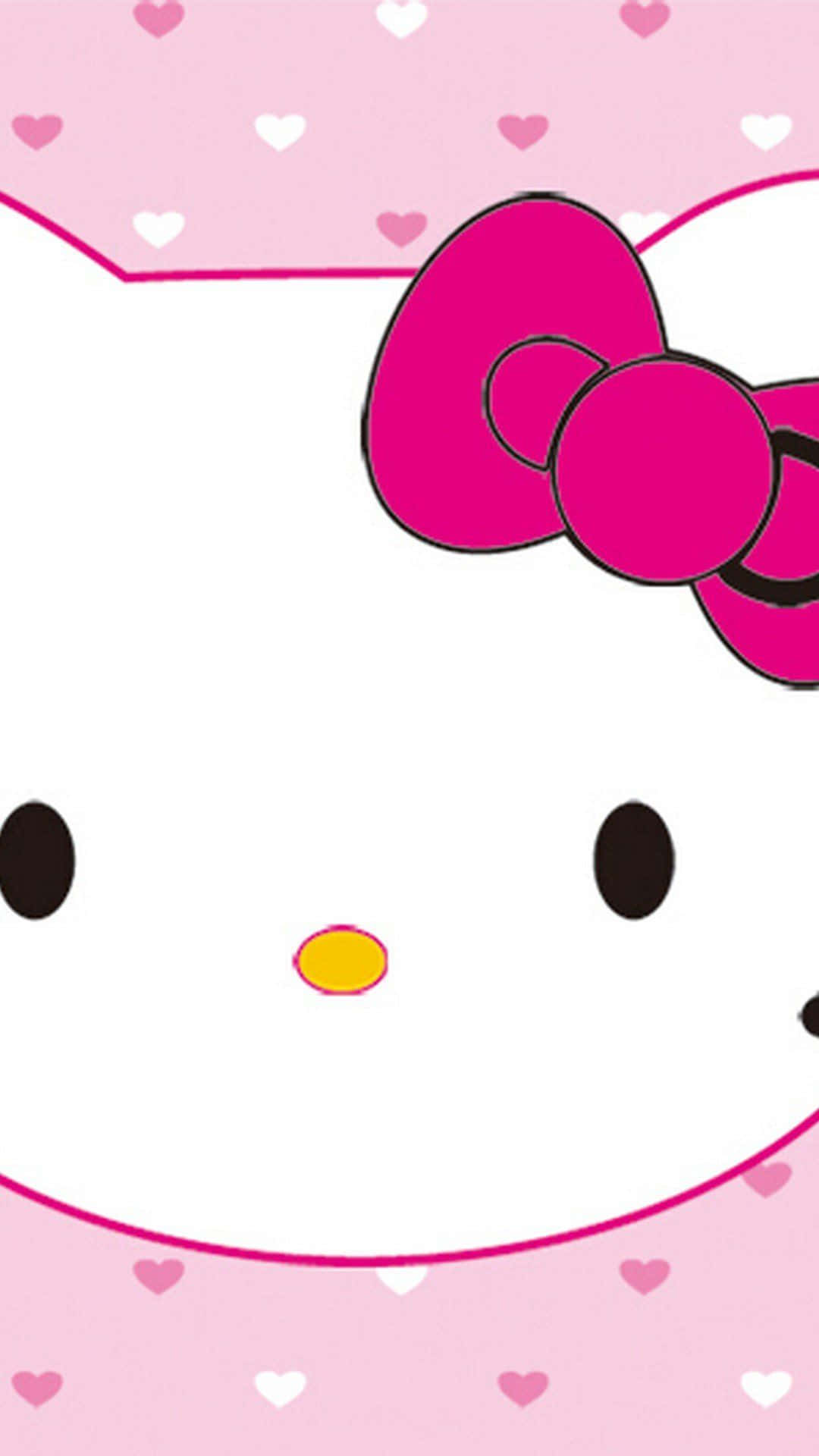 可愛いピンクのハローキティ クローズアップ 壁紙