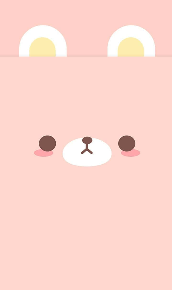 可愛いロック画面 クマの耳と目 壁紙