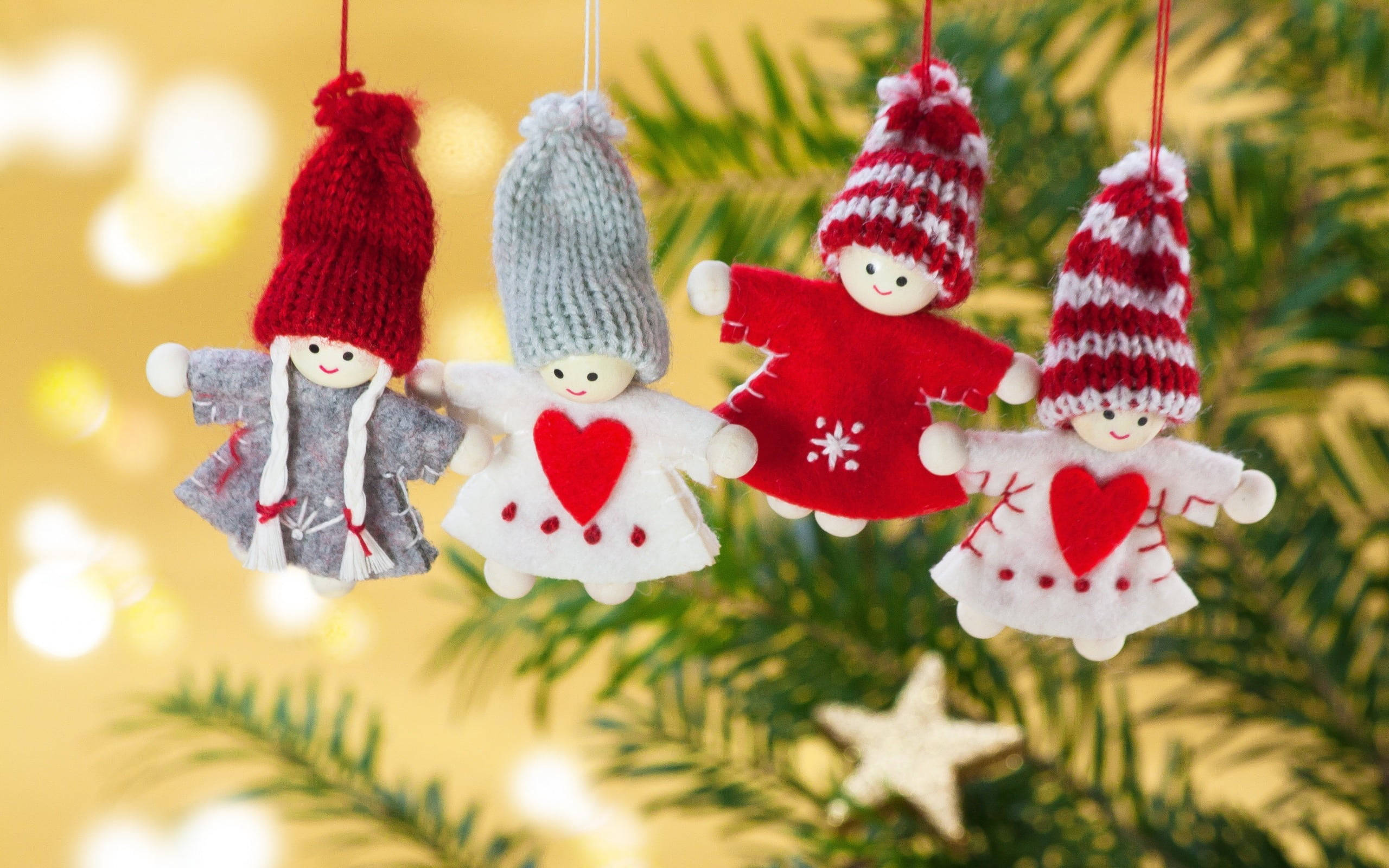 吊るされたクリスマスエンジェル 壁紙