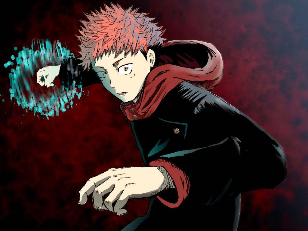 虎杖悠仁の黒閃 呪術廻戦 アニメ壁紙
