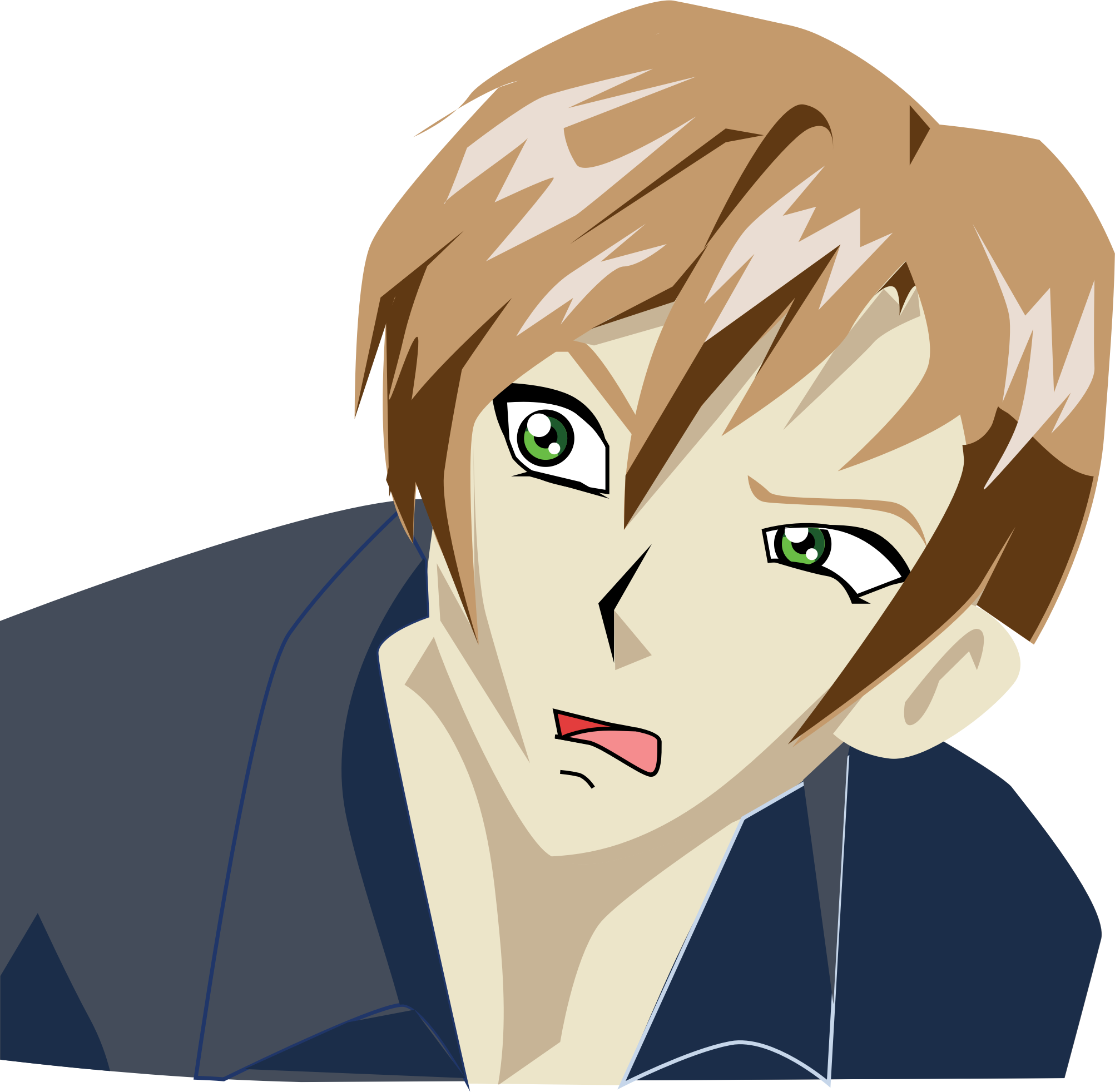困惑したアニメキャラクター 壁紙