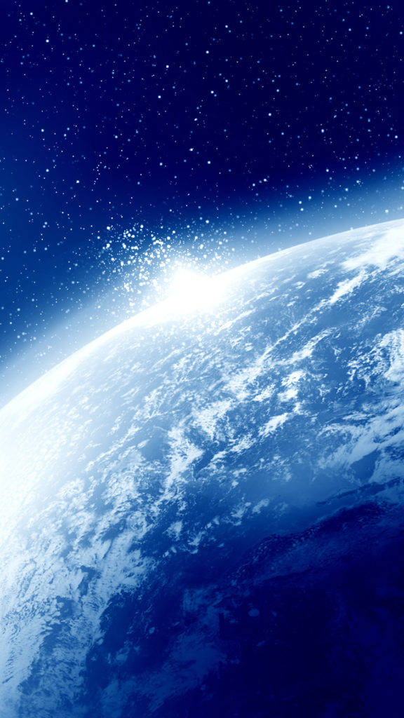 地球の地平線 宇宙iPhone 壁紙
