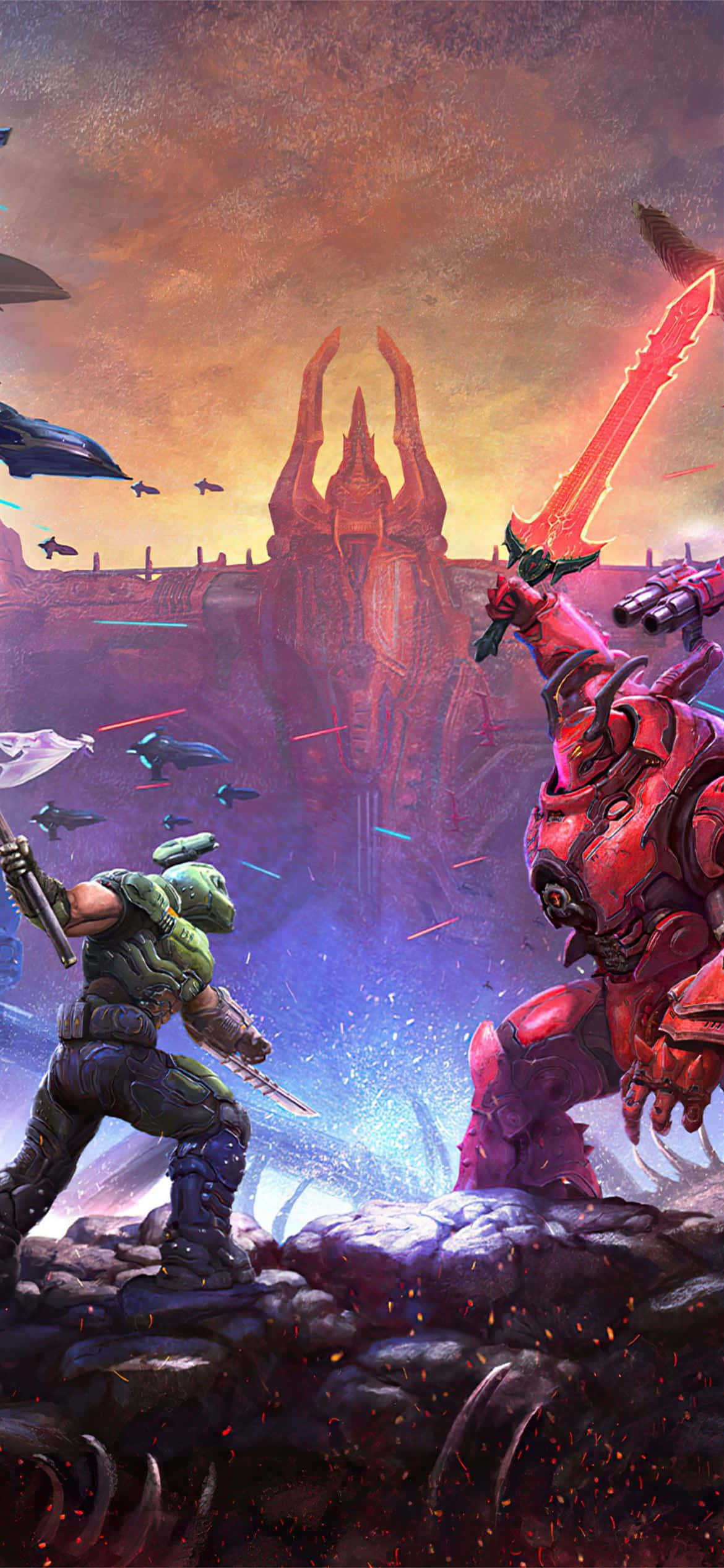 壮大なDoom Eternalの世界にあなたのiPhoneで没頭しよう。 壁紙