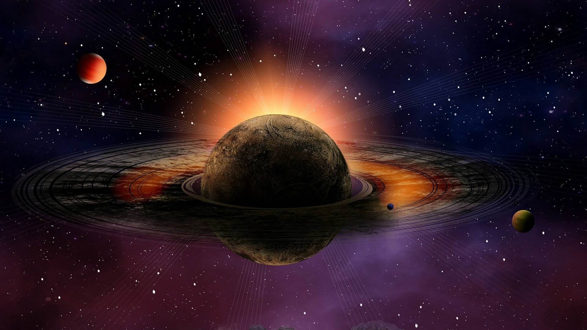 壮大な土星 4K