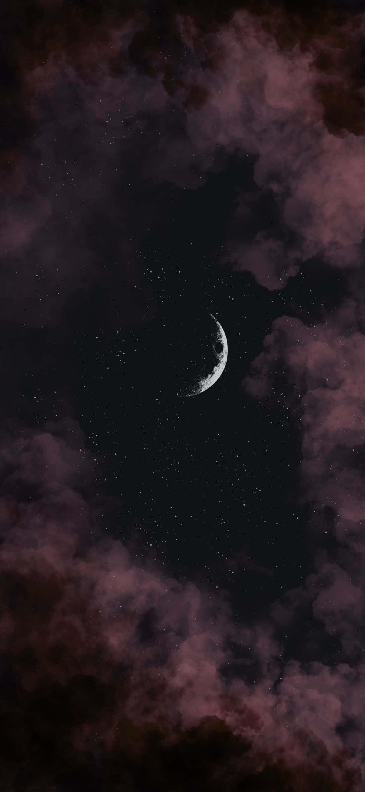 壮観な月明かりの夜空 壁紙