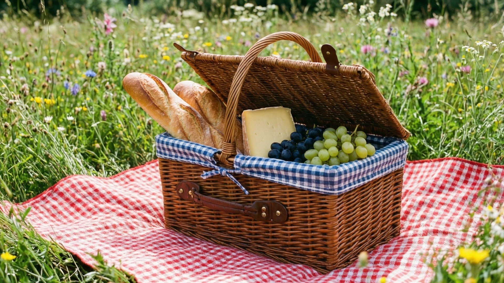 夏のピクニックセット 壁紙