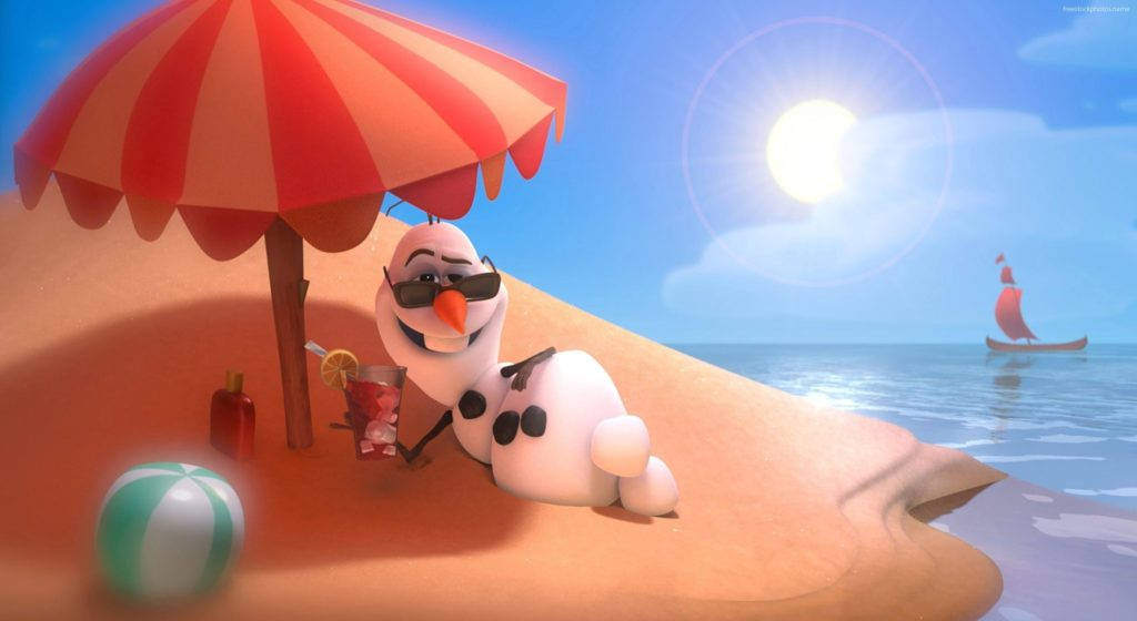 夏の雪だるまデスクトップ 壁紙