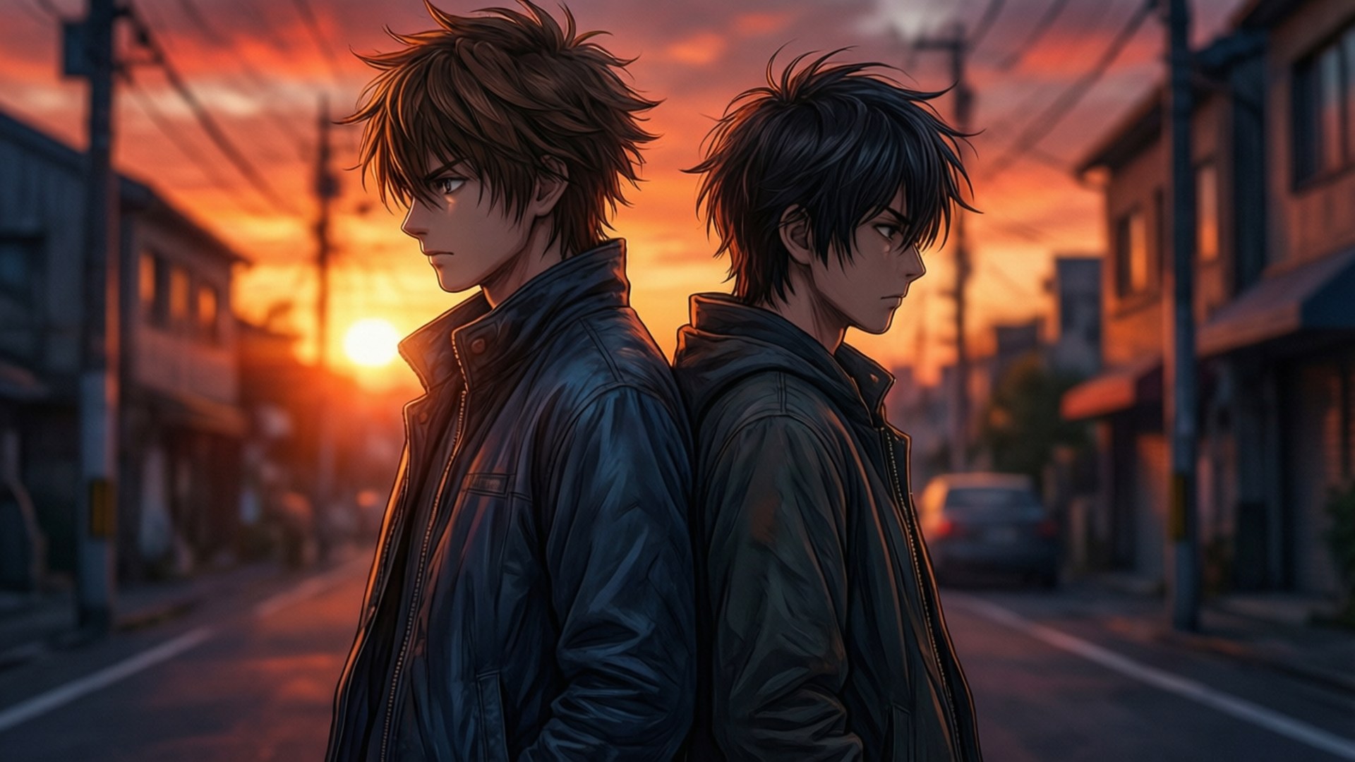 夕陽の兄弟 壁紙