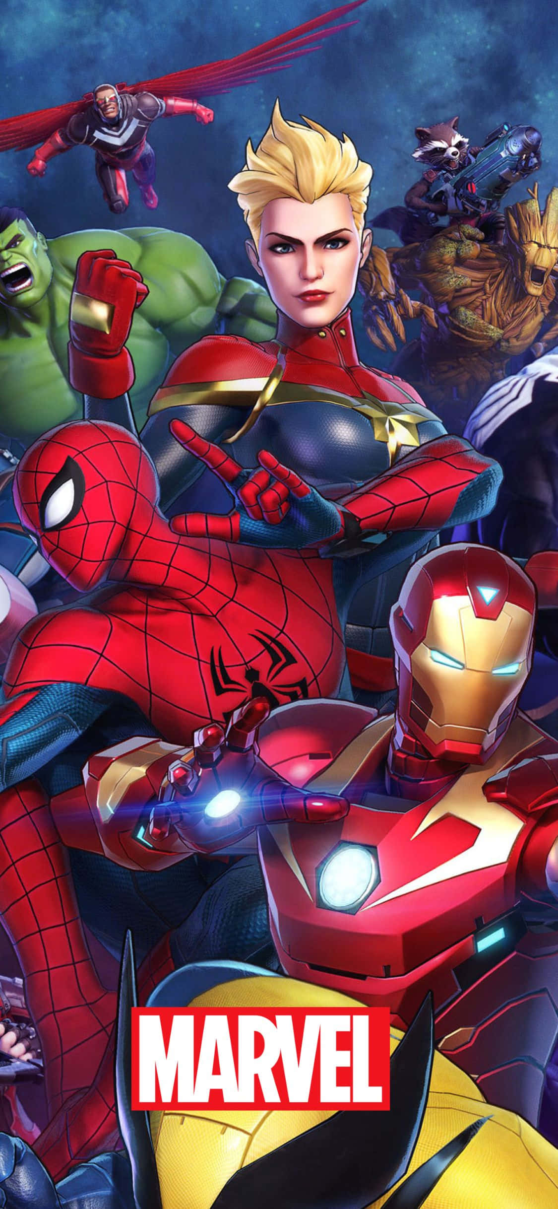 多彩なスーパーヒーロー iPhone XS Marvel 背景 壁紙