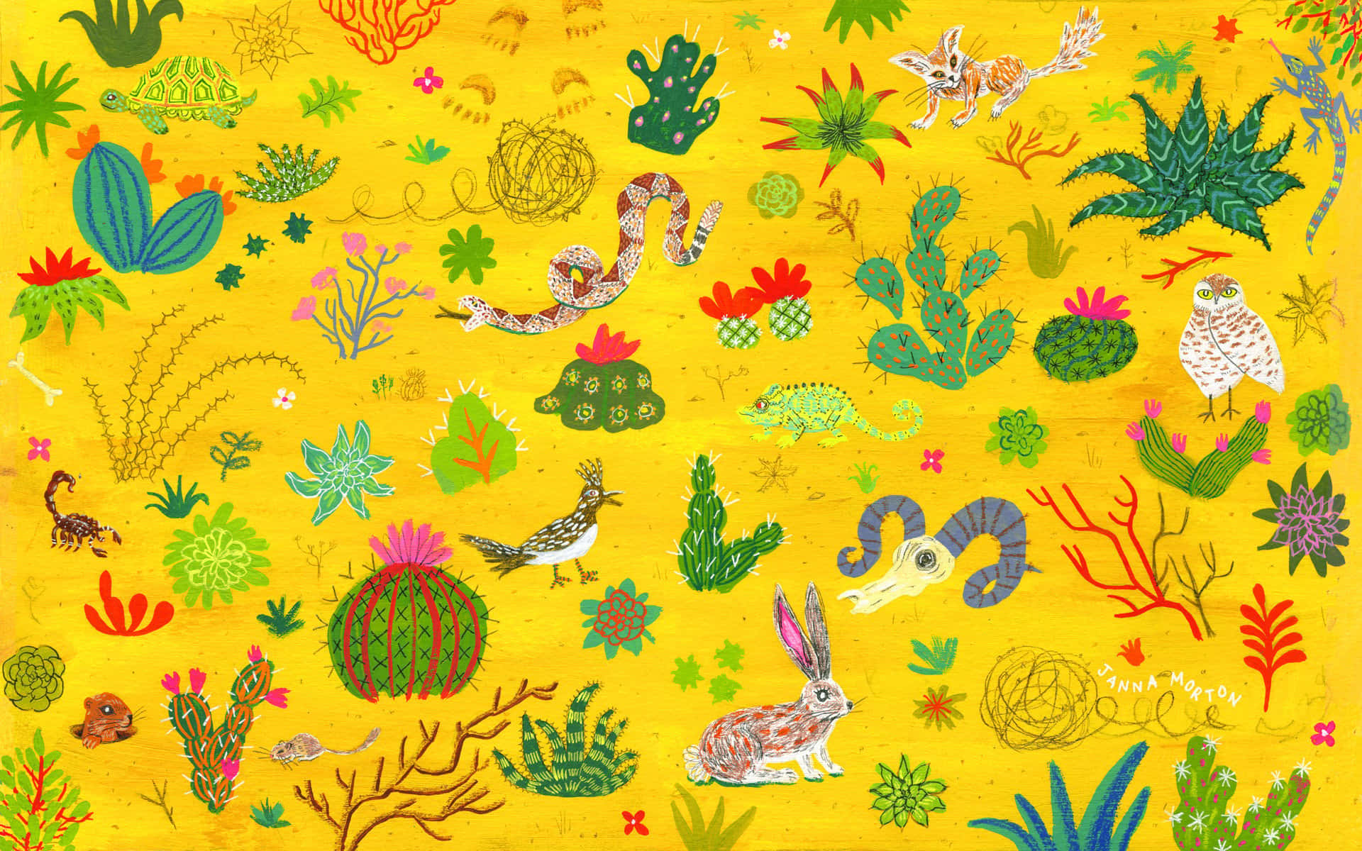 多肉植物の落書き Tumblr ノートパソコン 壁紙
