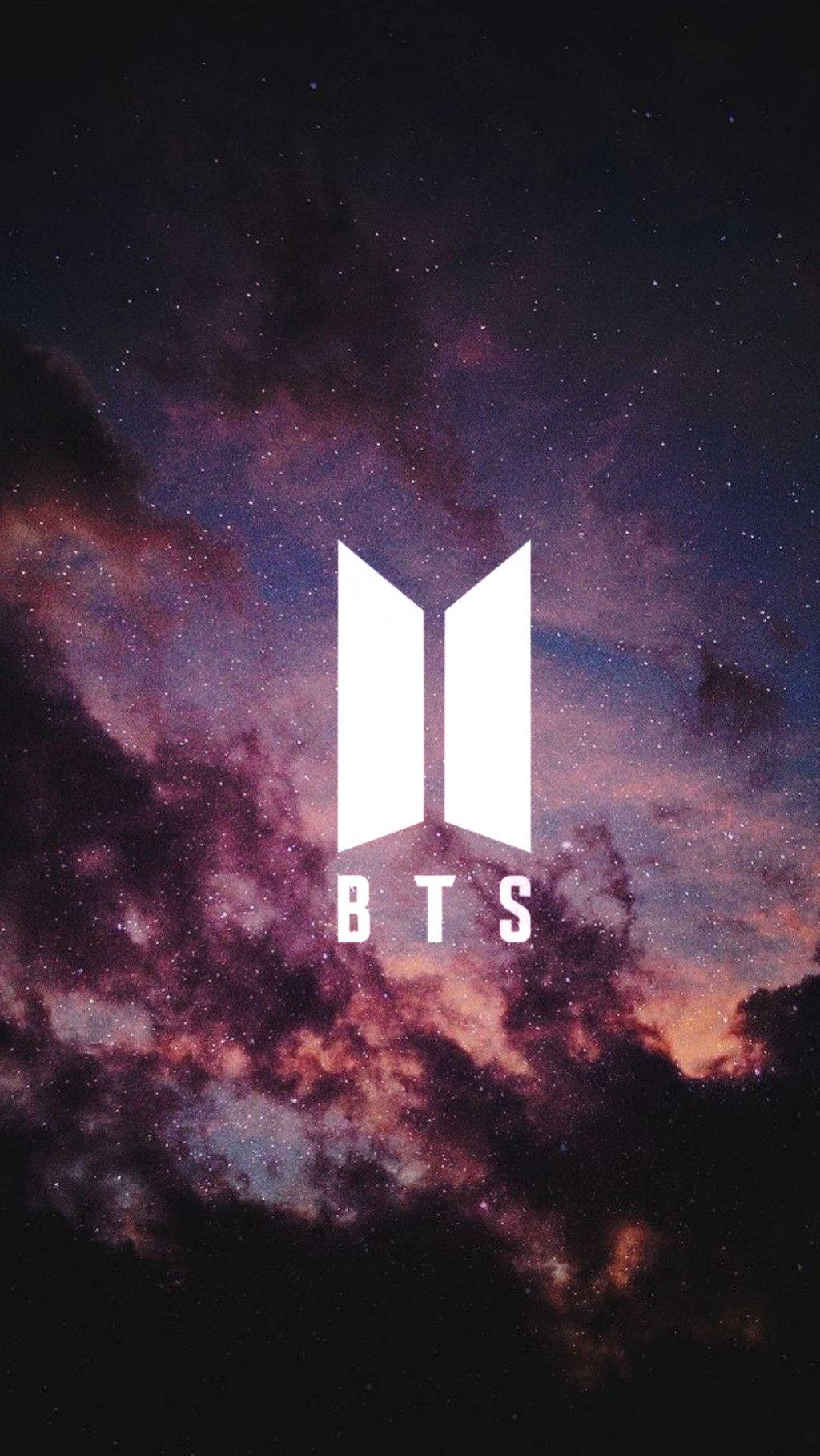 夜のBTSロゴ壁紙
