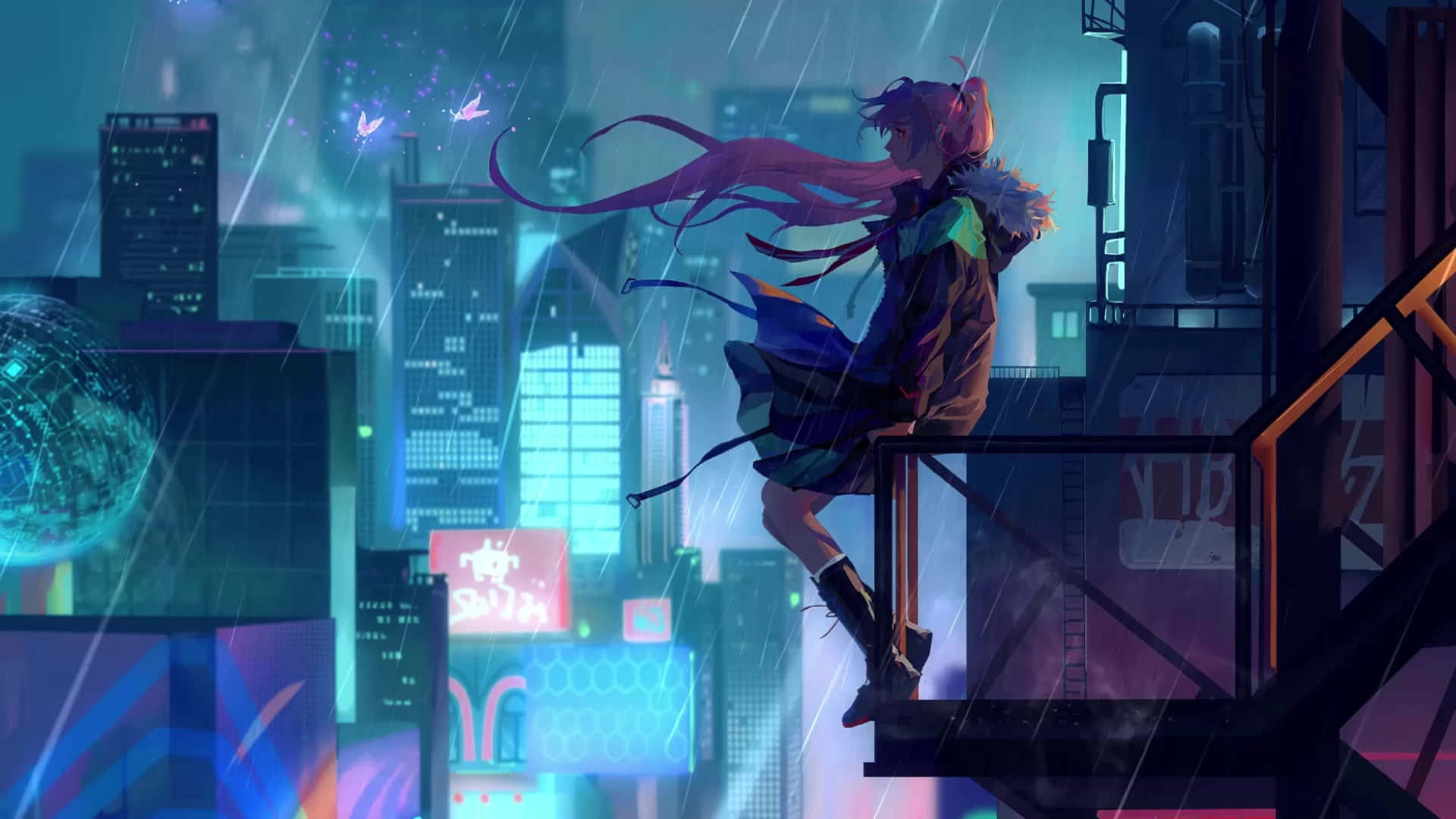 夜のアニメ、少女の危ういバランス