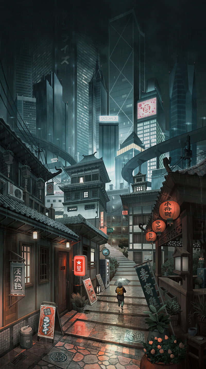 夜の東京アニメシティ 壁紙