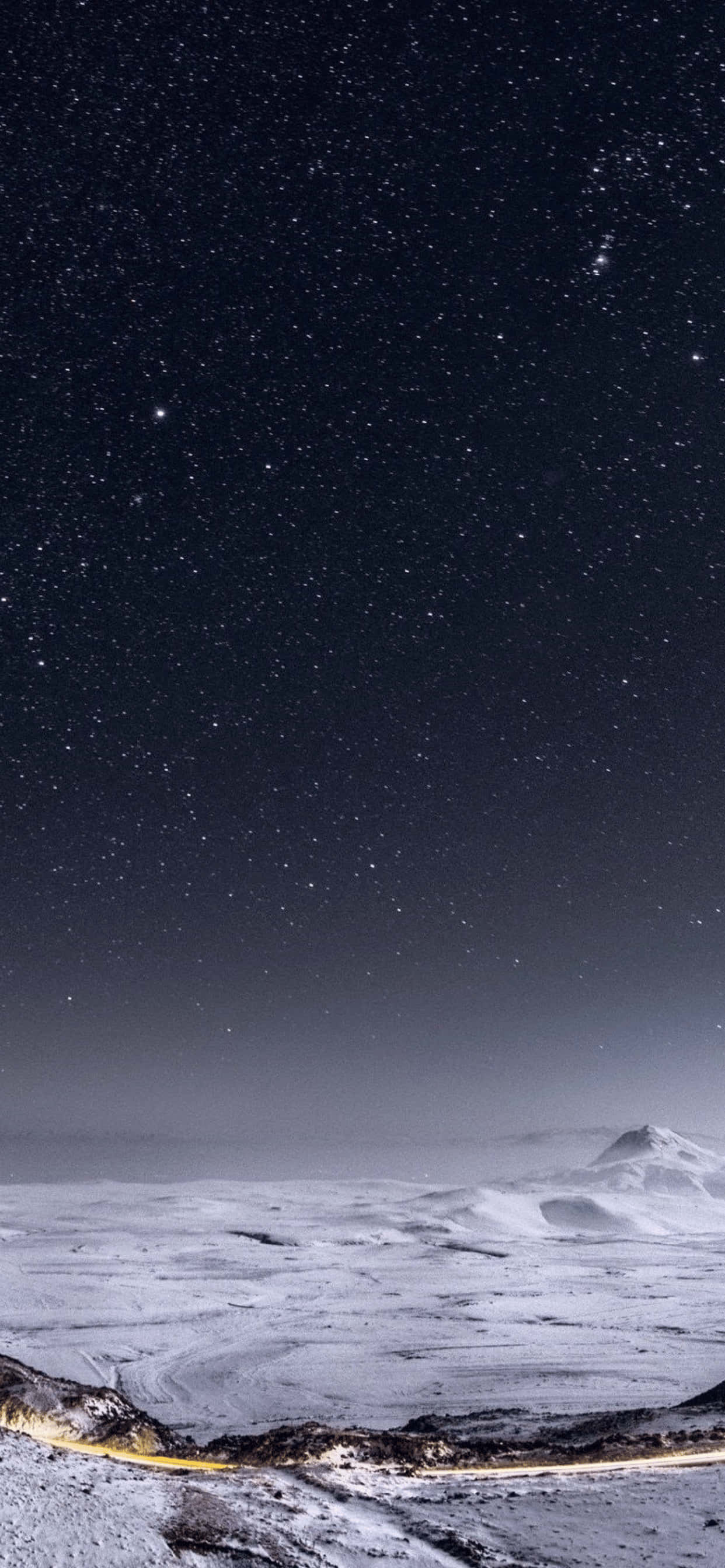 夜空の眺め iPhone XS Max冬背景 壁紙