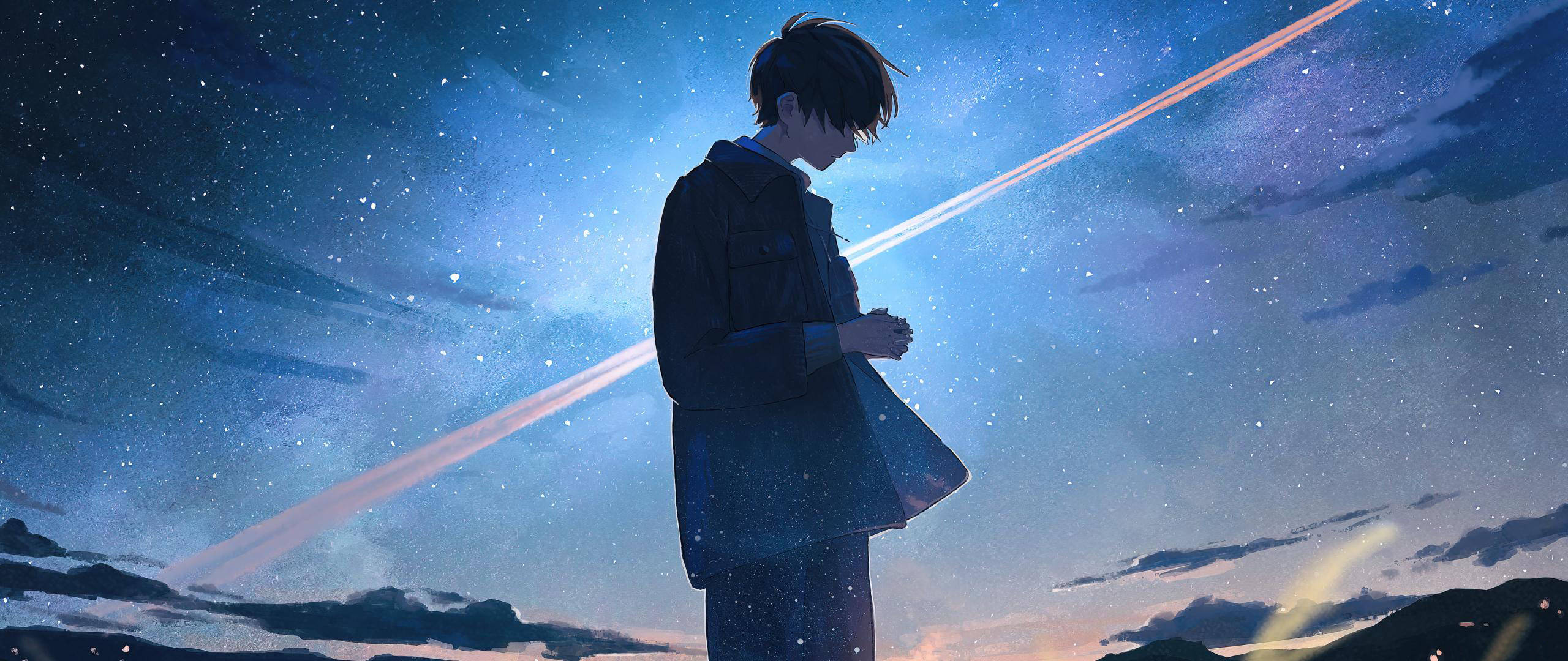 夢幻的な少年アート 壁紙