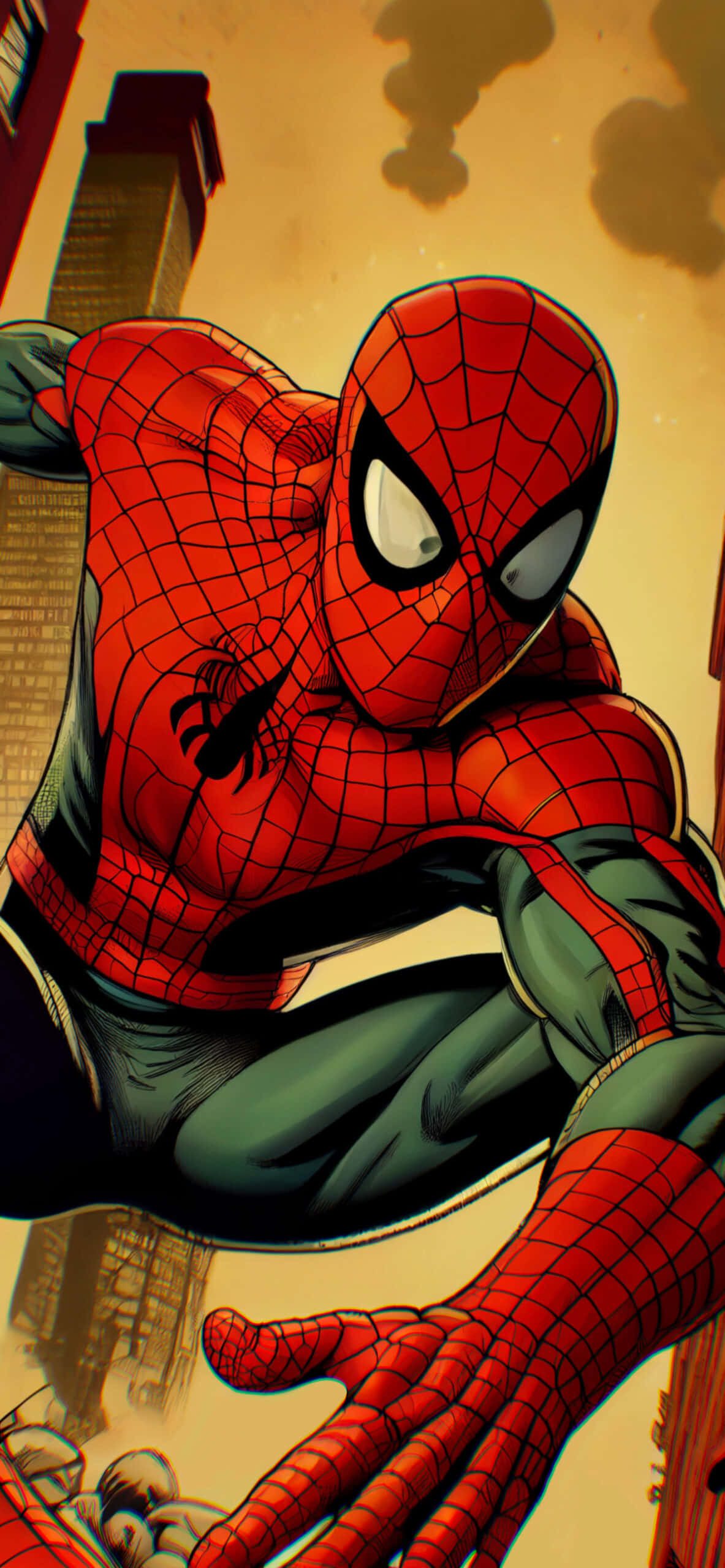 大胆に街を這うスパイダーマン 壁紙