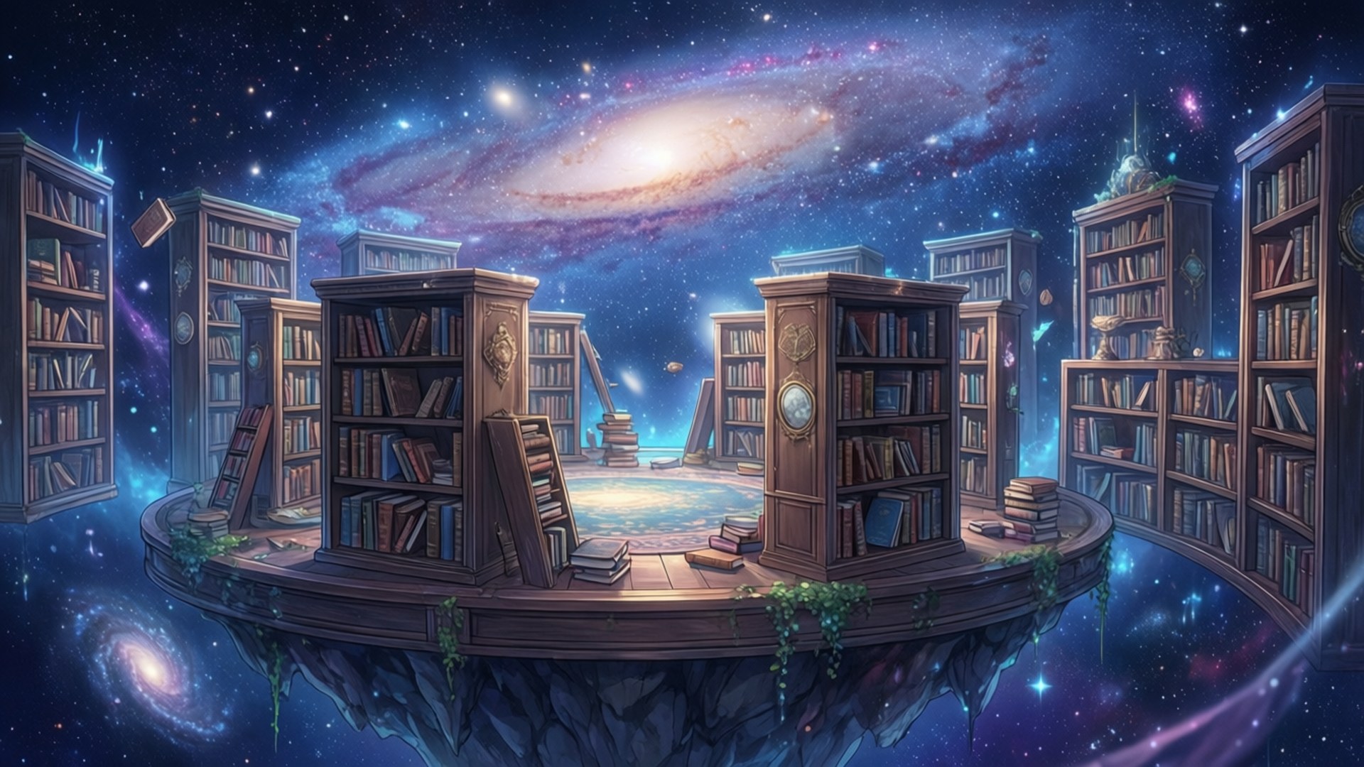 天空の図書館 壁紙