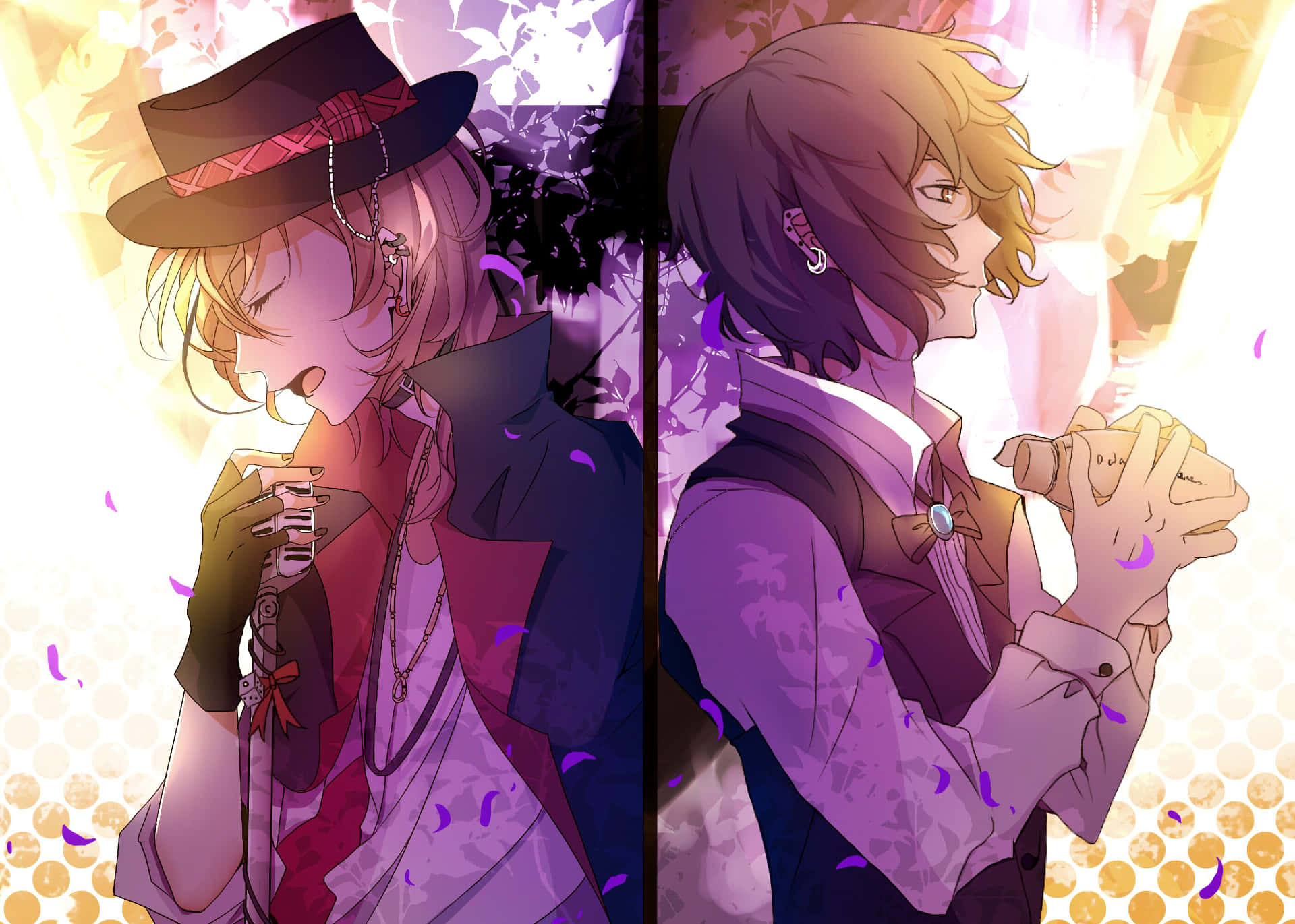 太宰治と中原中也のファンアート 壁紙