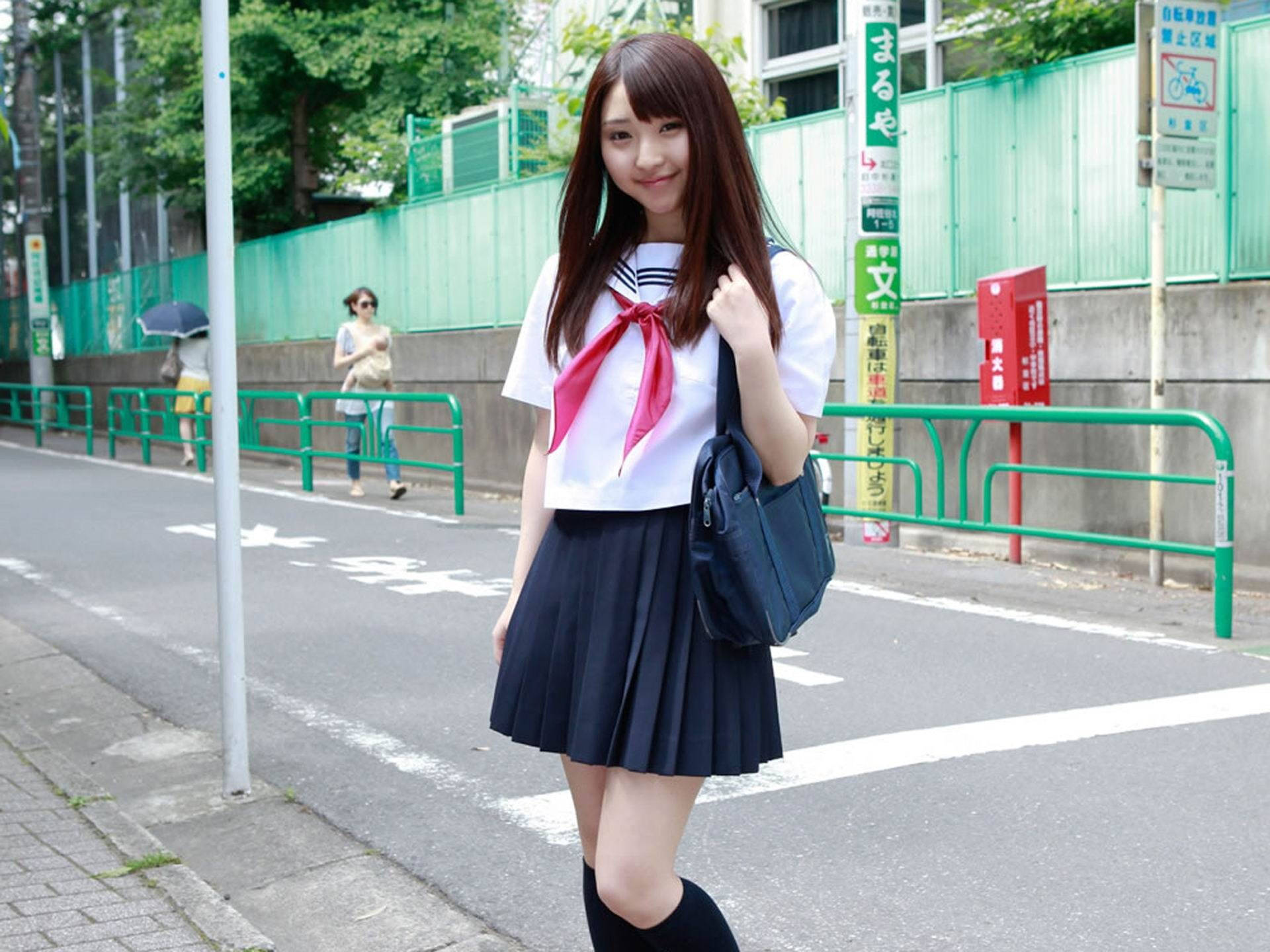 女子学生 壁紙