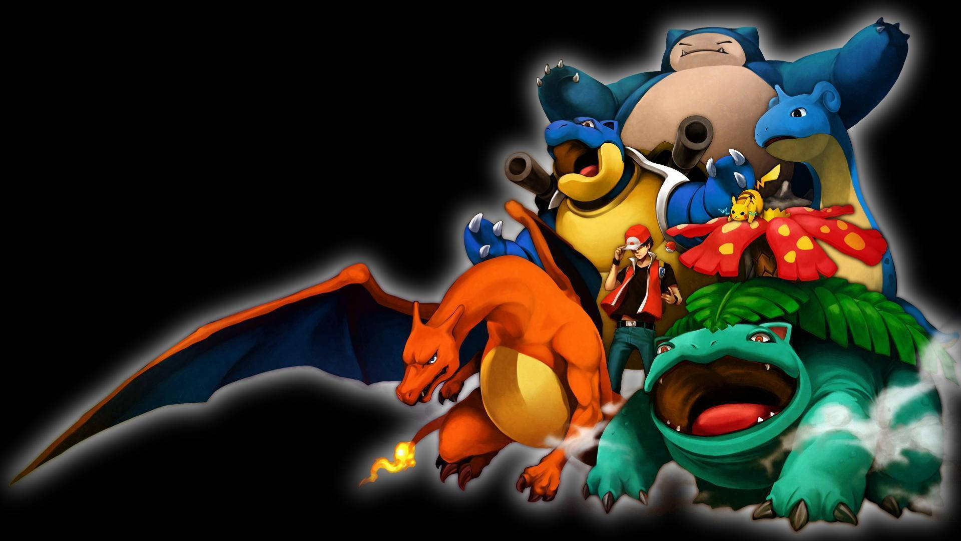 フシギダネ、ヒトカゲ、ゼニガメ、サトシ、ピカチュウ、恐竜ポケモンの進化