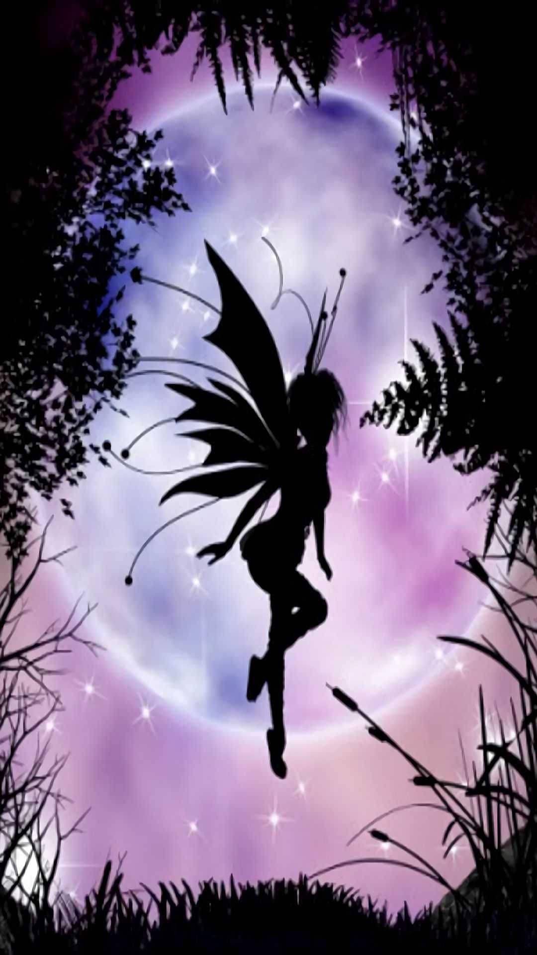 妖精の美的シルエット 壁紙