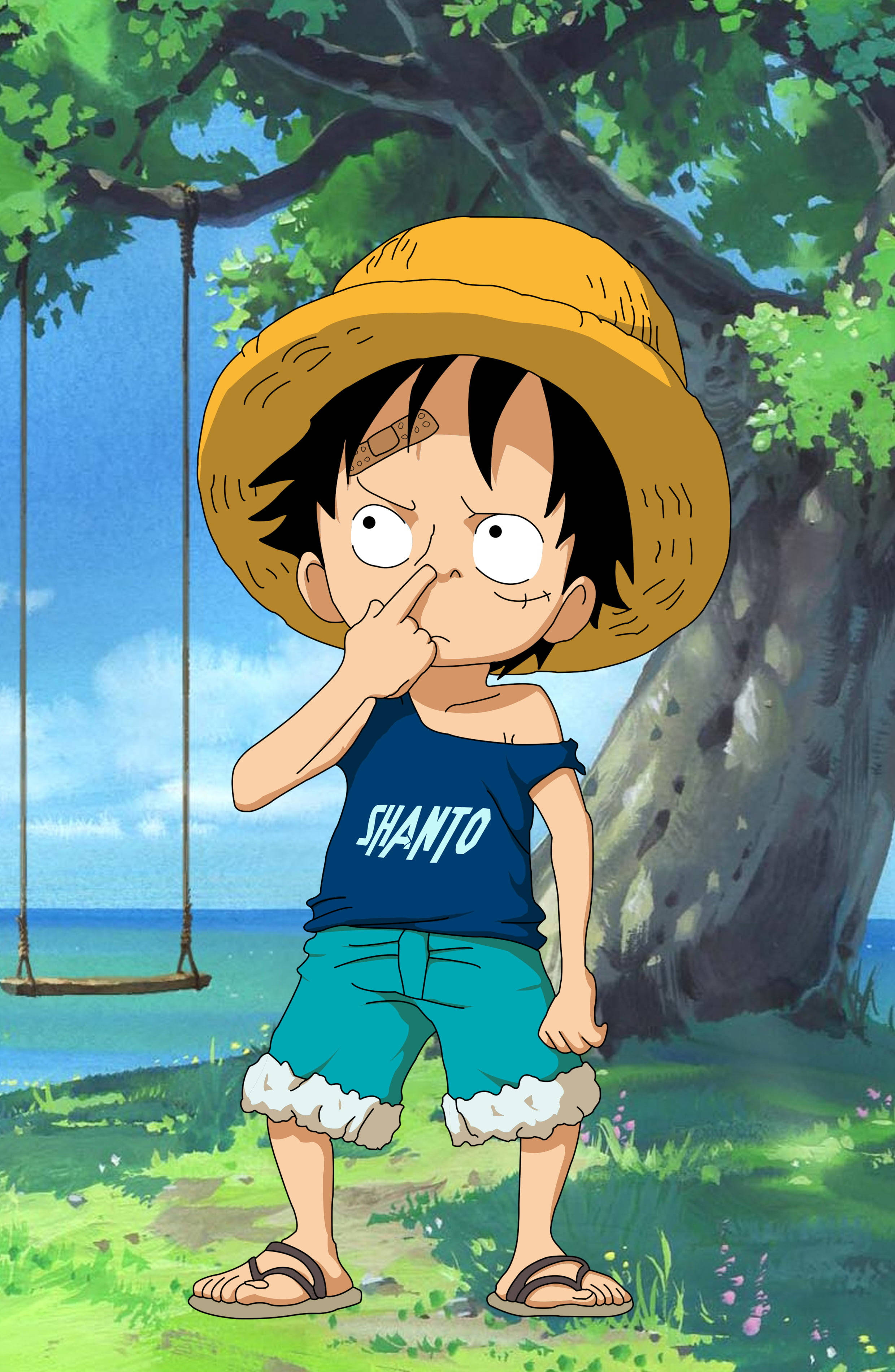 子供ルフィ PFP ワンピース 面白いファンアート 壁紙