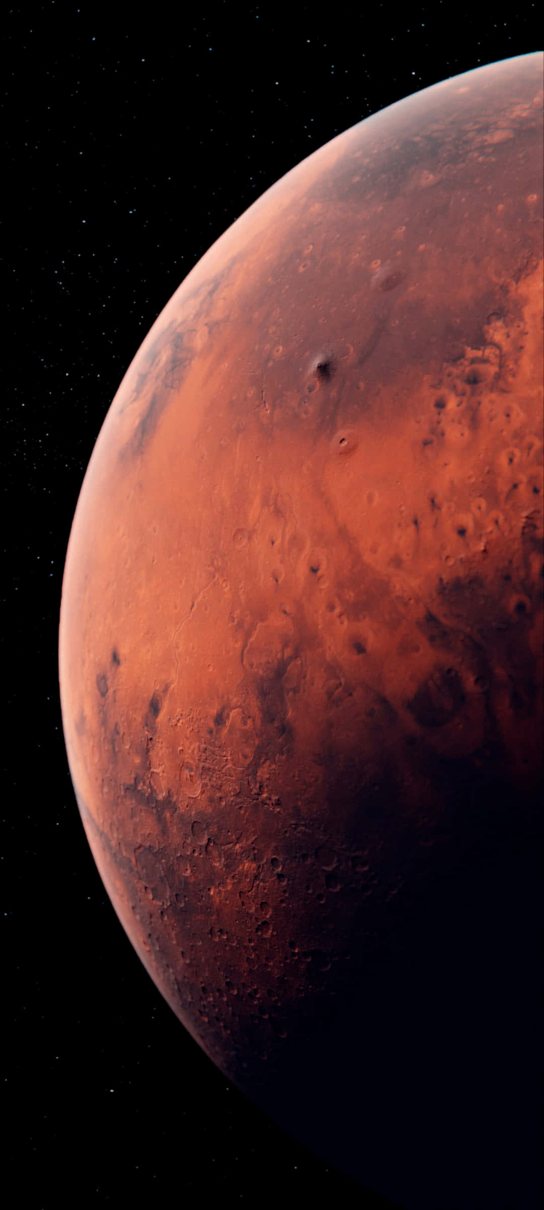 宇宙から見た神秘的な火星の眺め 壁紙