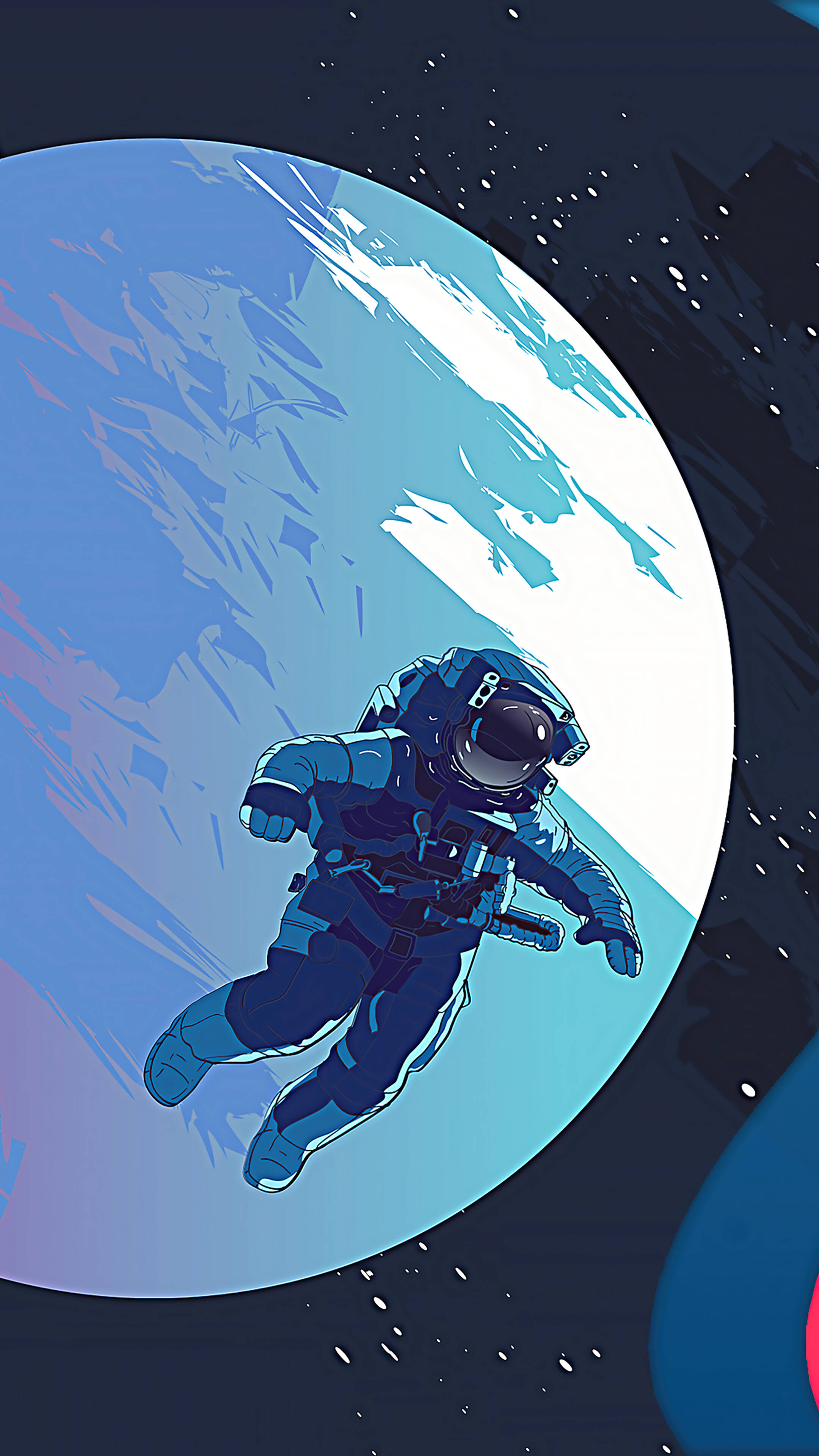 宇宙のイラスト 4K スマホ 壁紙