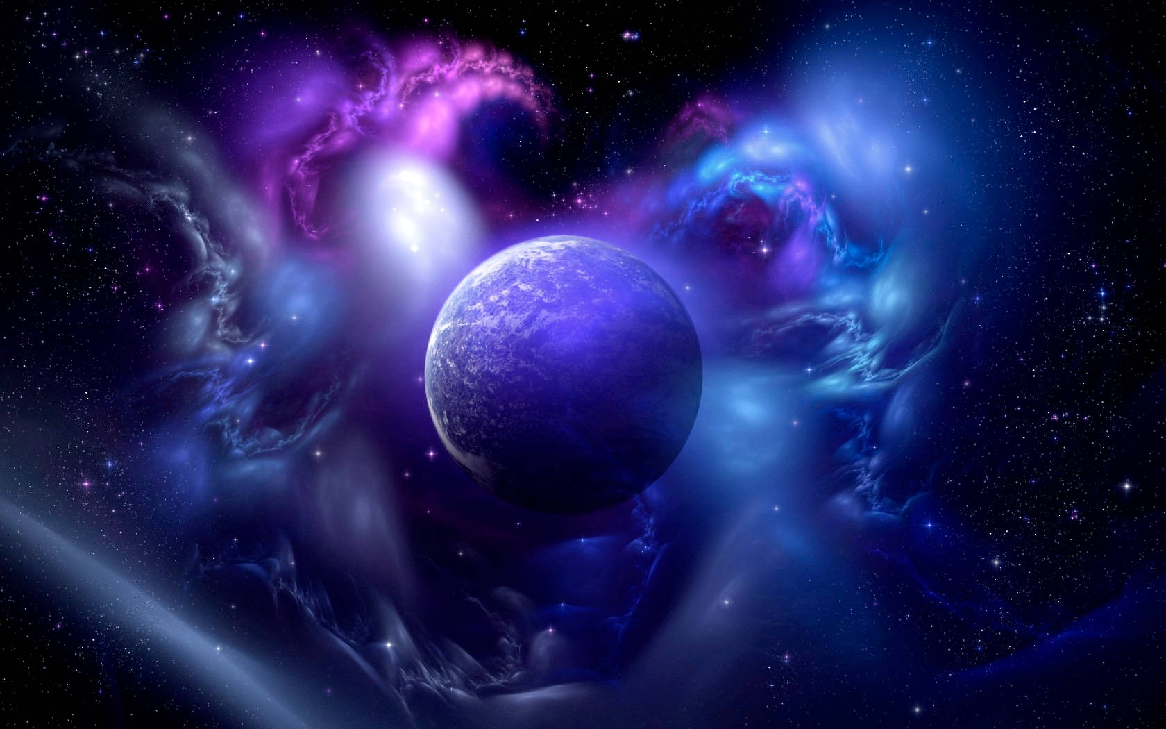 宇宙の銀河の月 壁紙