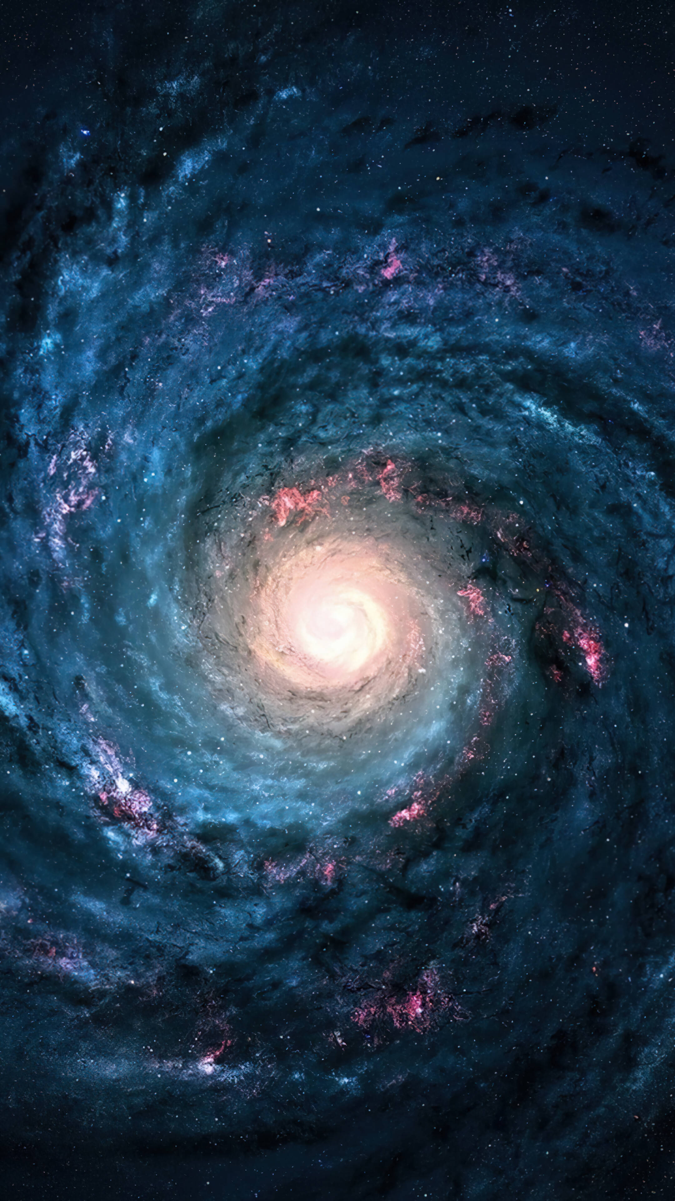 宇宙の銀河中心 4K スマホ 壁紙