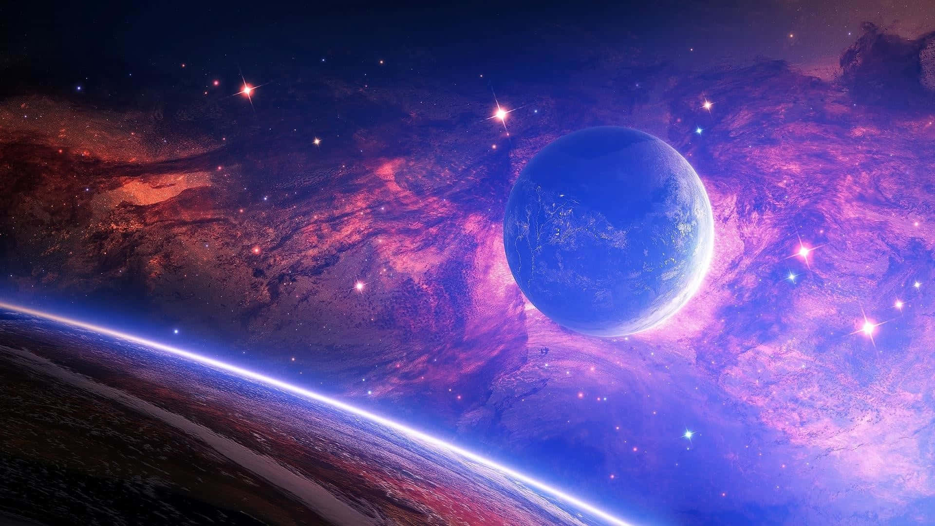 宇宙デスクトップ 惑星 明るい光 背景 壁紙