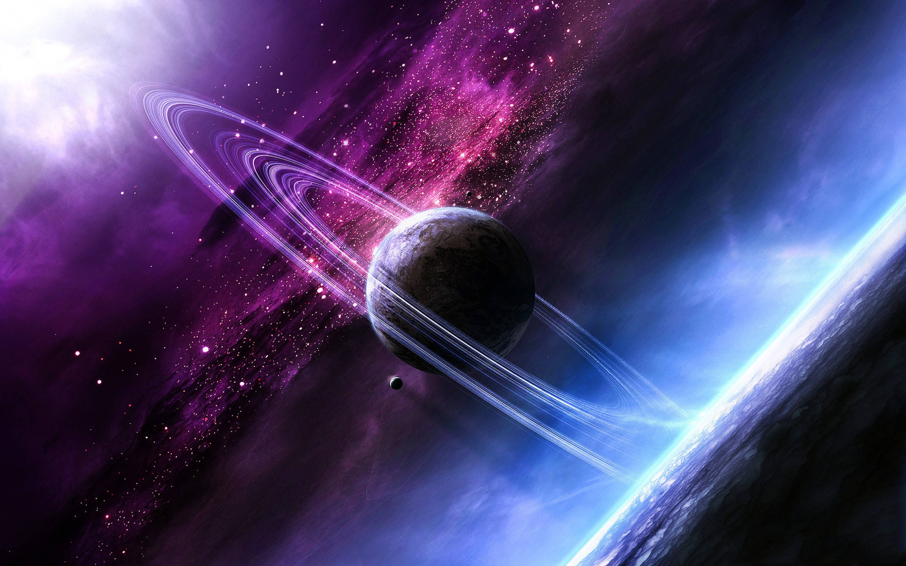 宇宙美観の惑星土星 壁紙