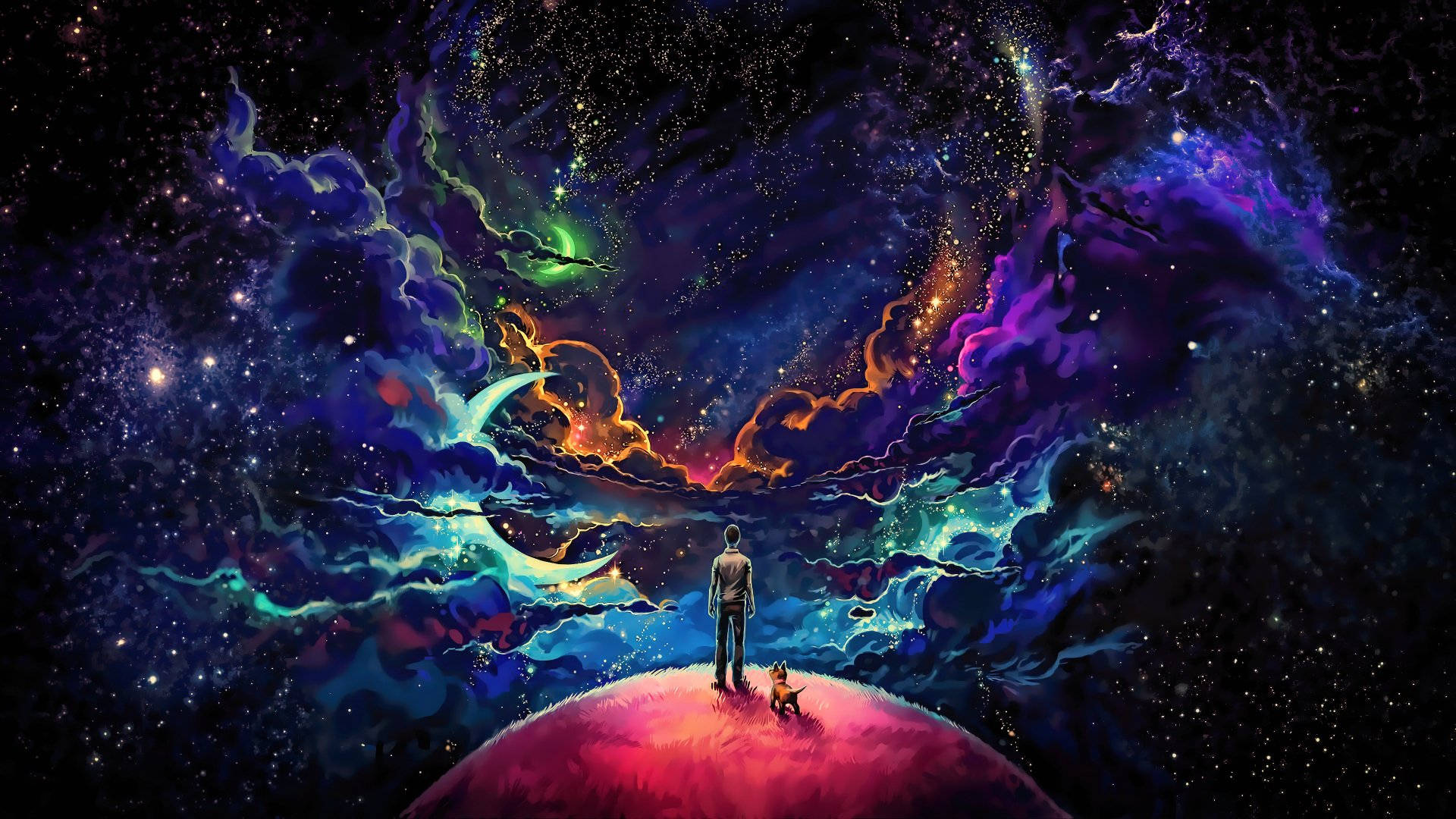 宇宙背景イラスト 壁紙