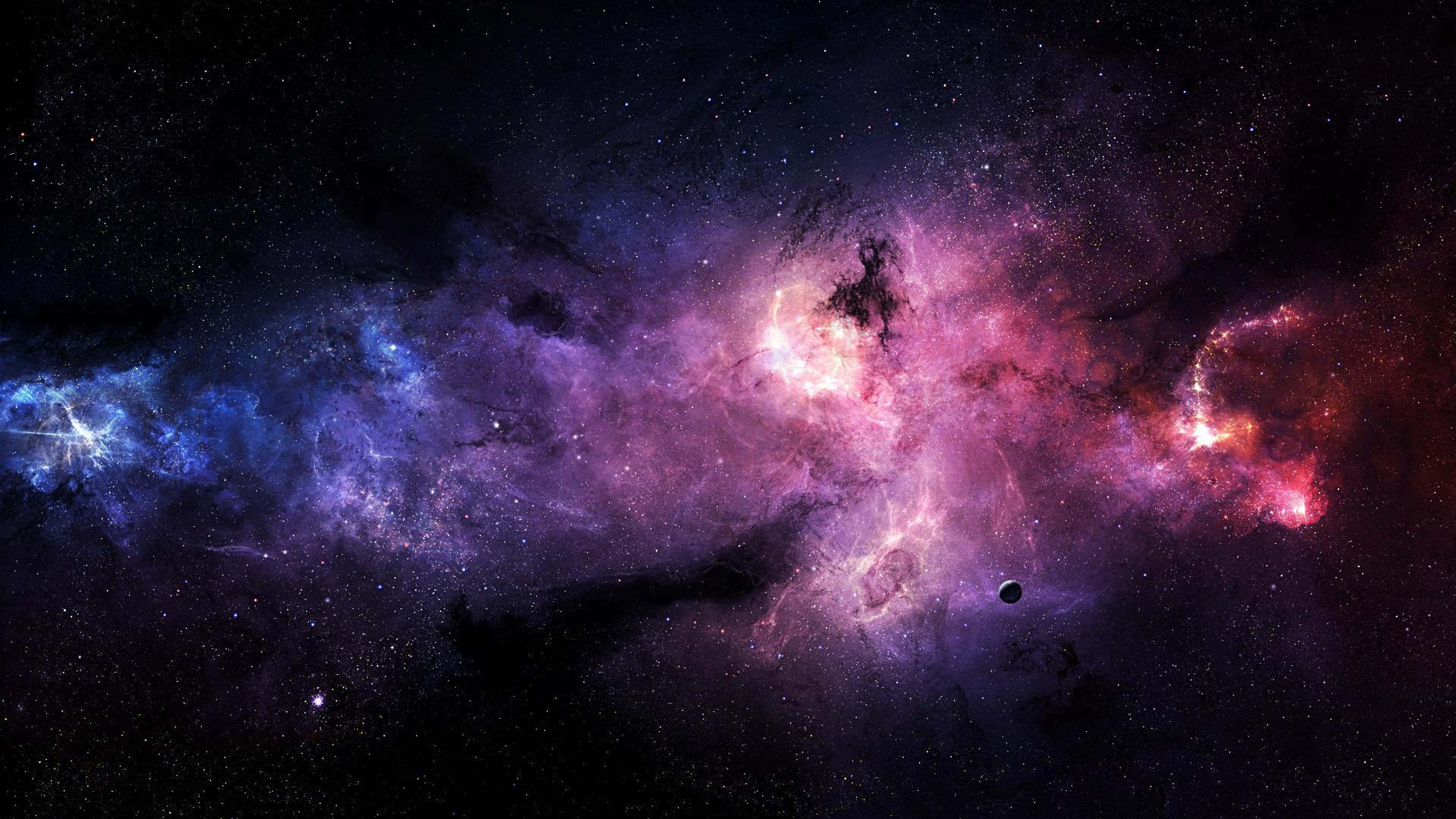 宇宙銀河 ピンク星雲 壁紙