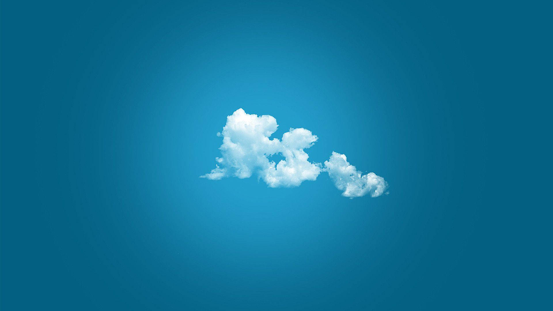 完璧な青空に浮かぶシンプルな雲 壁紙