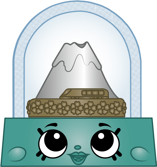 富士山とかわいい寿司キャラクター 壁紙