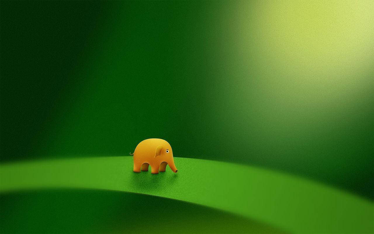 小さなゾウのかわいいデスクトップ 壁紙